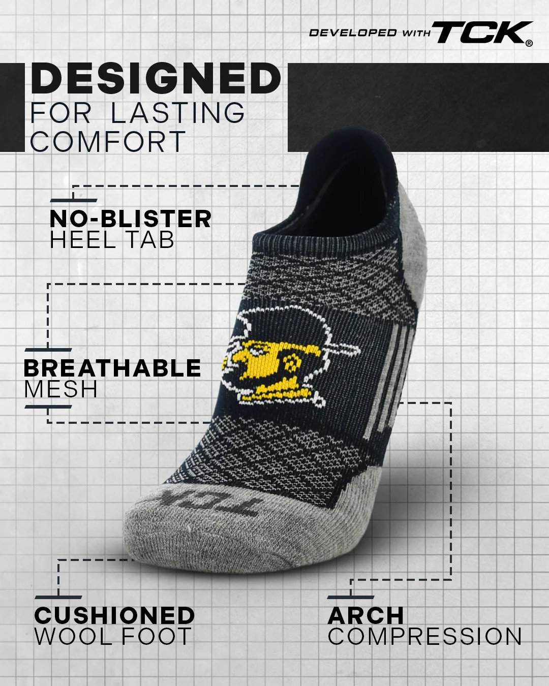 Appalachian State Mountaineers No Show Tour Socks - Image 2