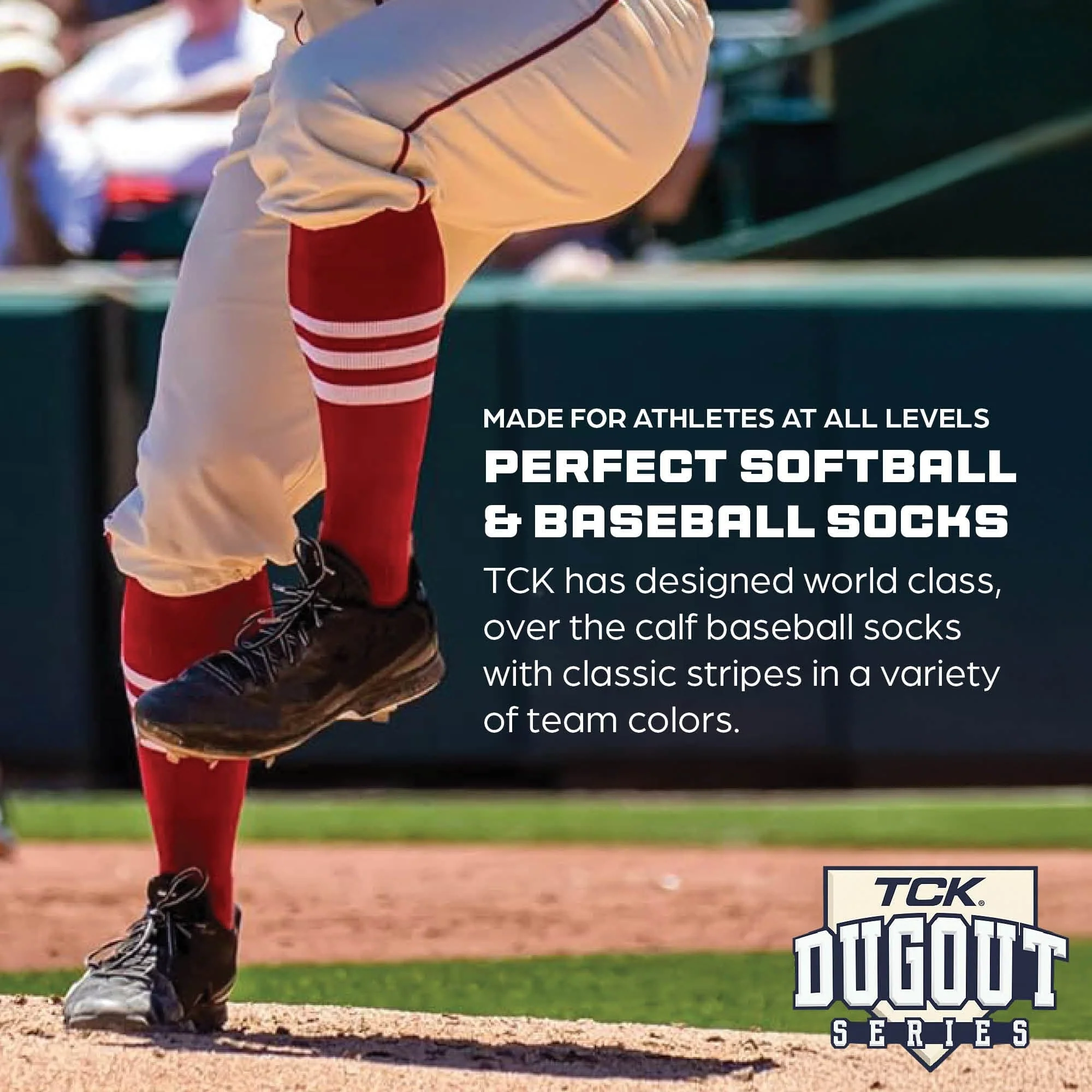 Baseball Stirrup Socks with Stripes Pattern I - Image 4