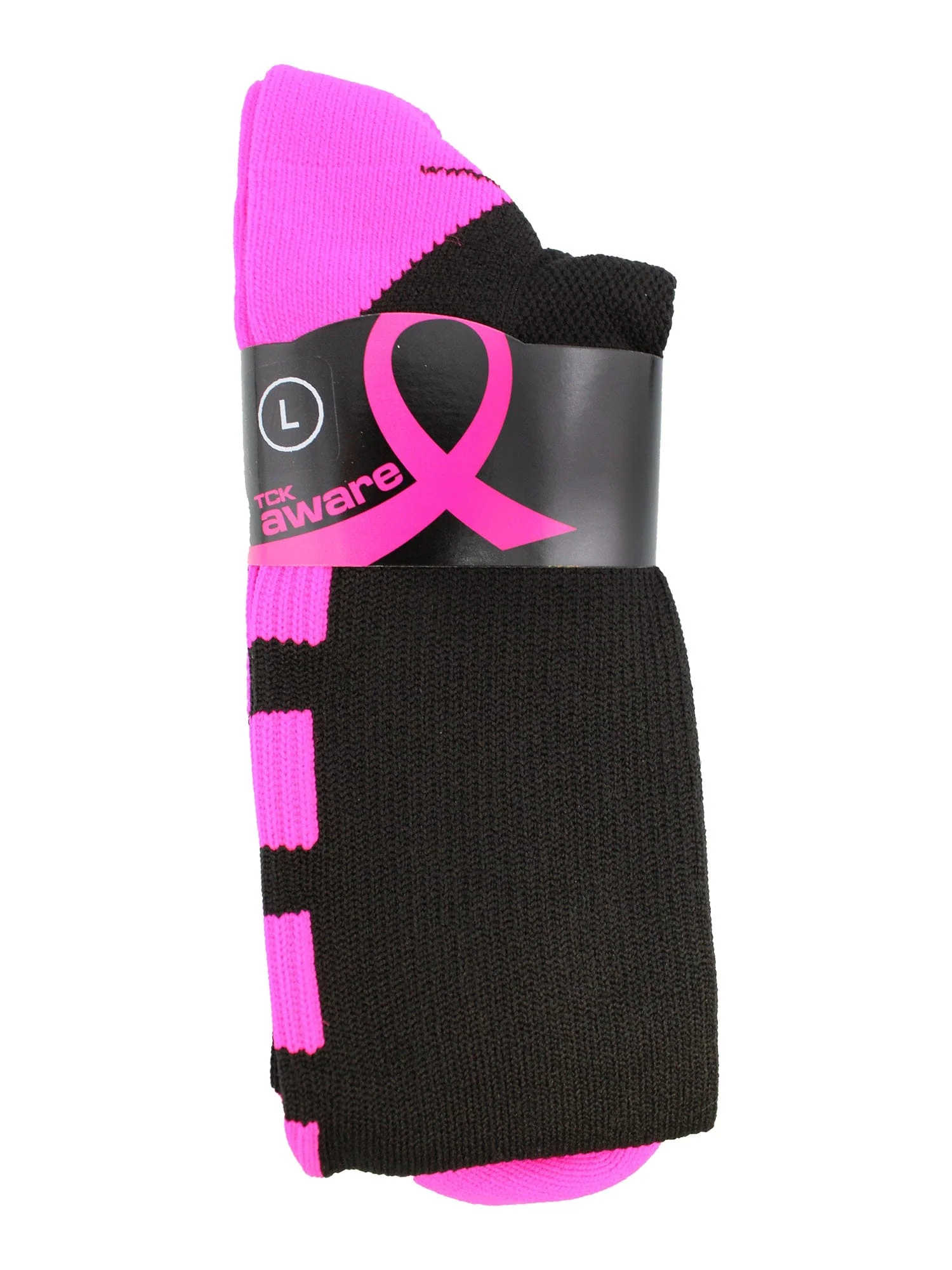 Long Pink Breast Cancer Awareness Socks - Image 3