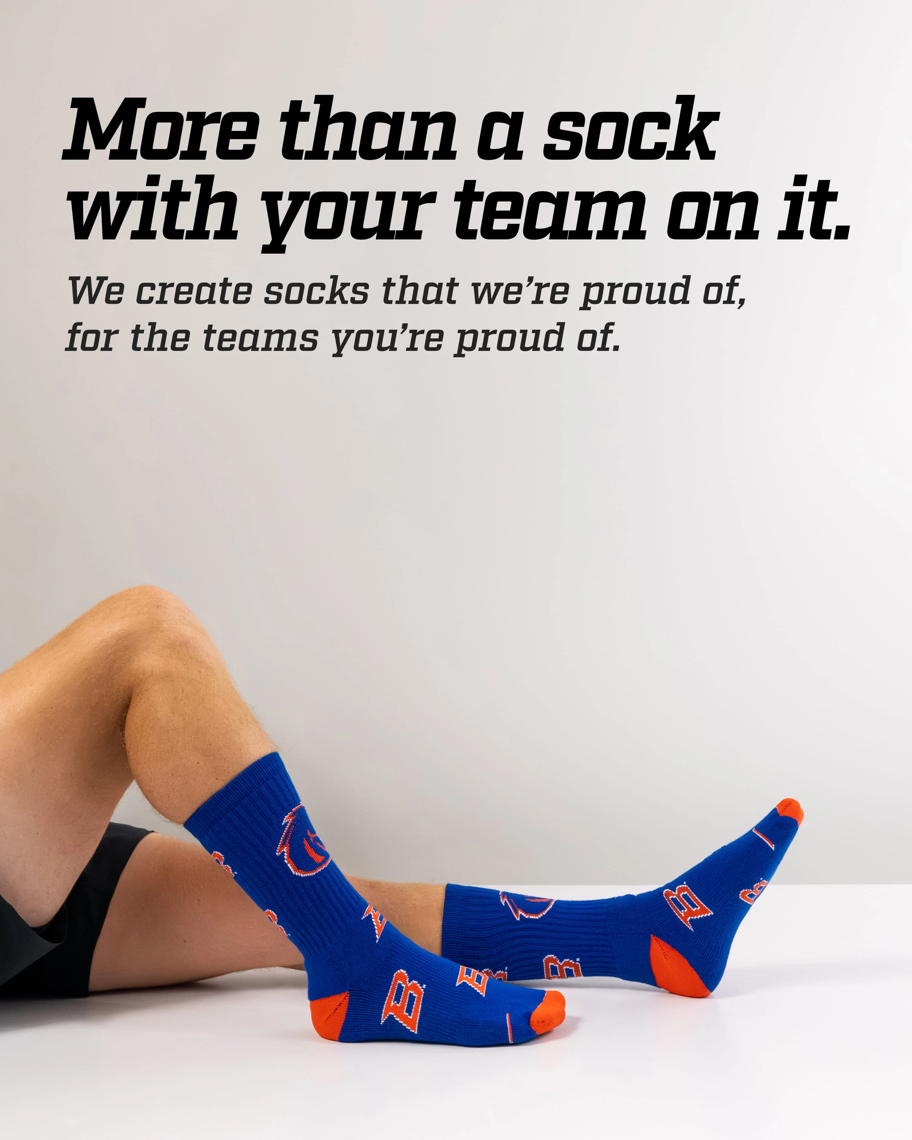 Boise State Broncos Mayhem Crew Socks - Image 3