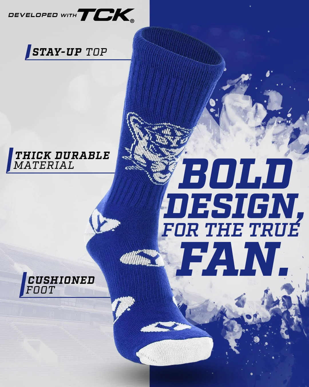 BYU Cougars Mayhem Crew Socks - Image 2