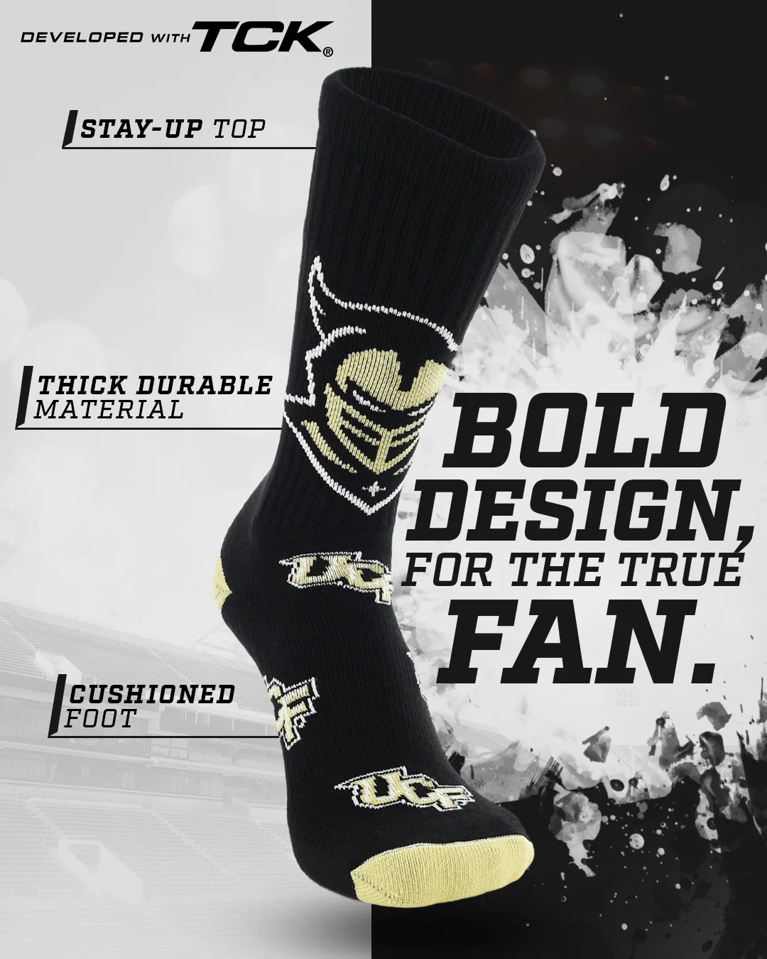 Central Florida Knights Mayhem Crew Socks - Image 2