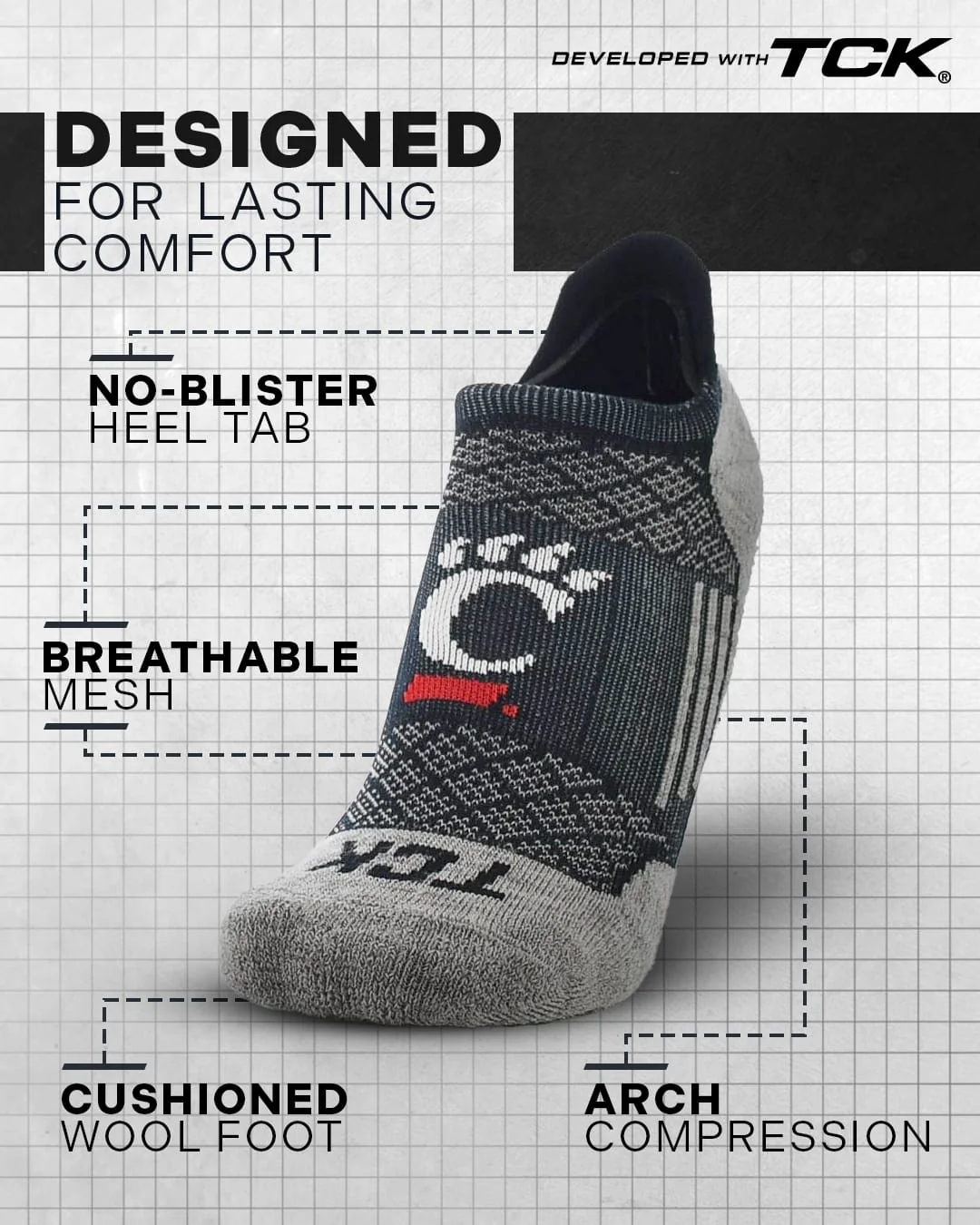 Cincinnati Bearcats No Show Tour Socks - Image 2