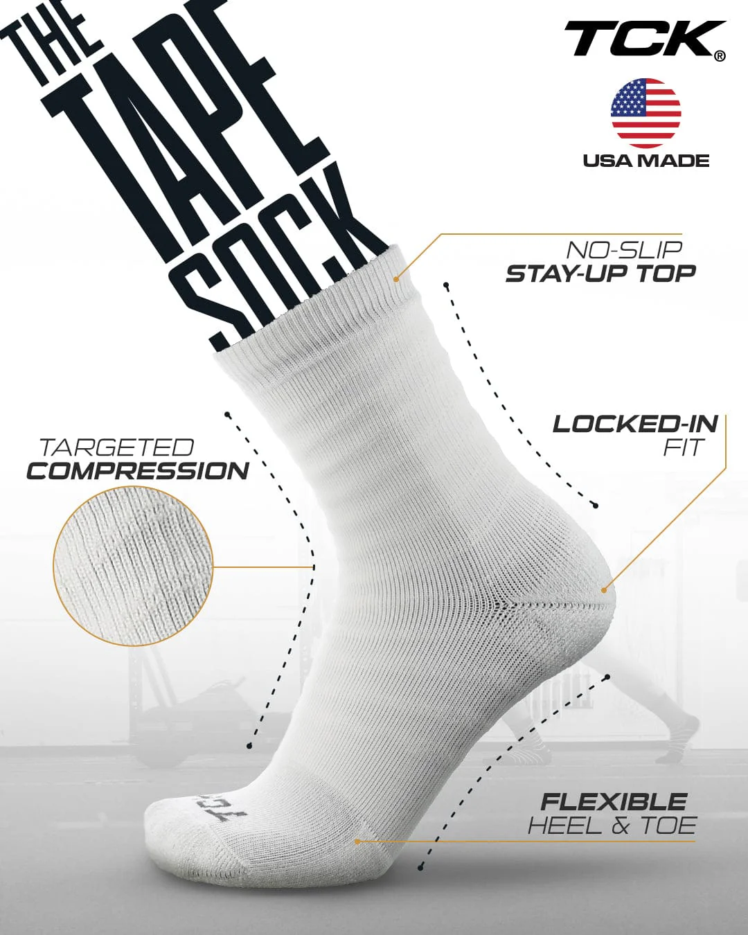 Compression Tape Sock - Ankle Support for Basketball & Football | Boost Circulation & Reduce Pain - Image 12