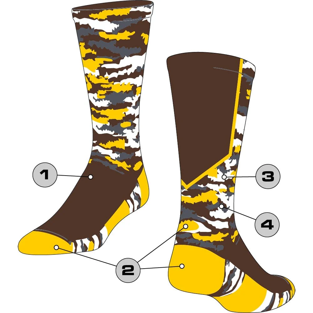 Custom Crew Socks - Woodland Camo - Image 4