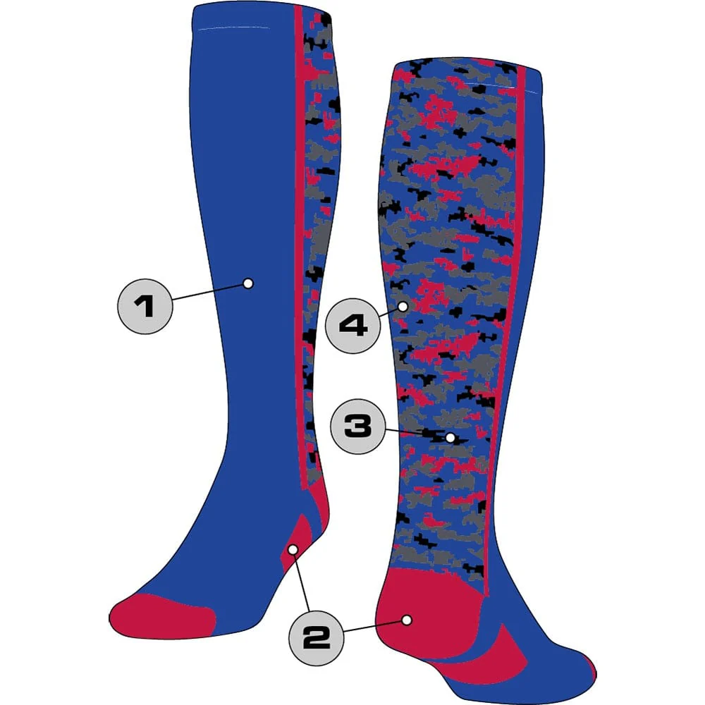 Custom Over the Calf Socks - Digital Camo - Image 5