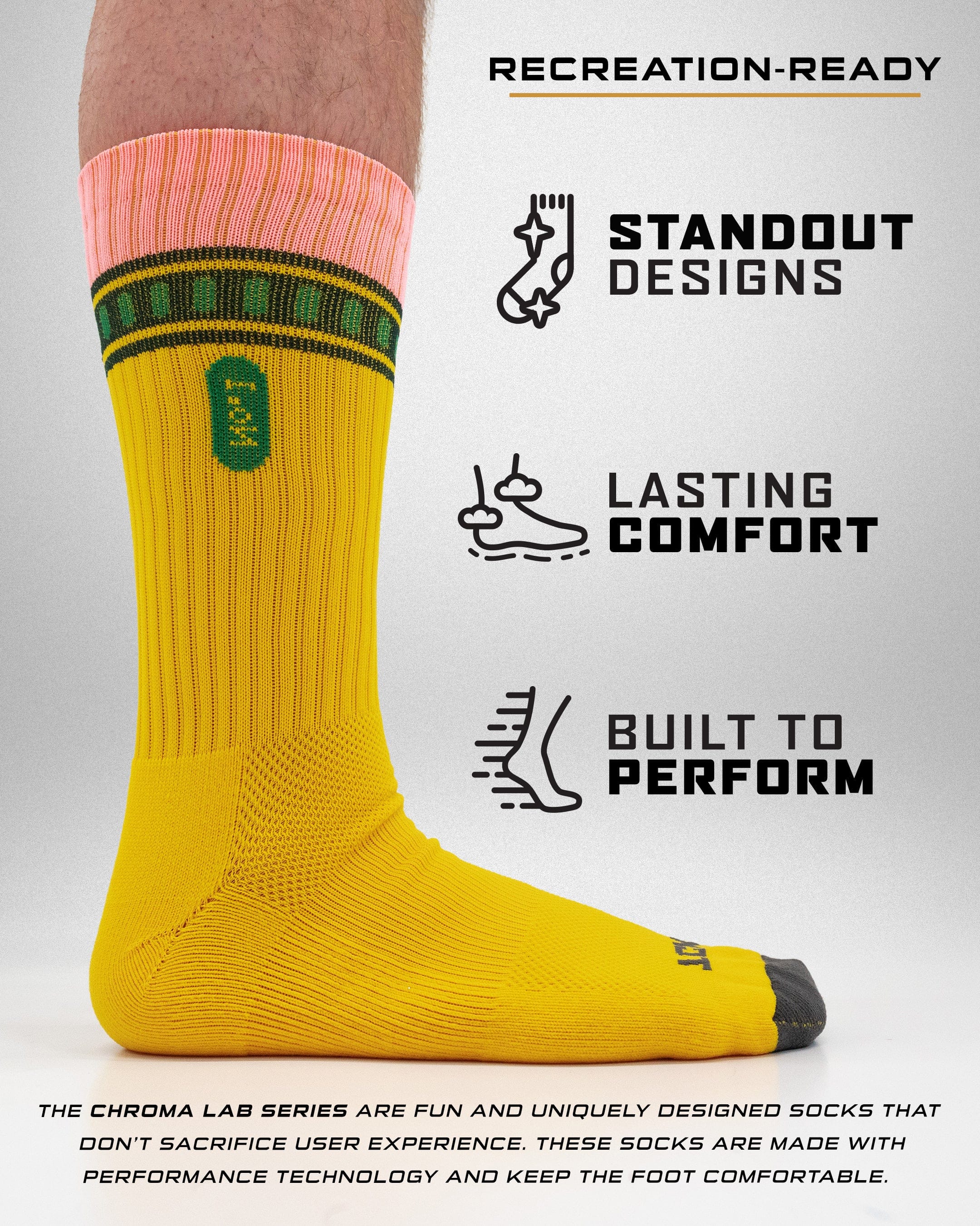 Custom Logo Pencil Crew Socks - Image 3