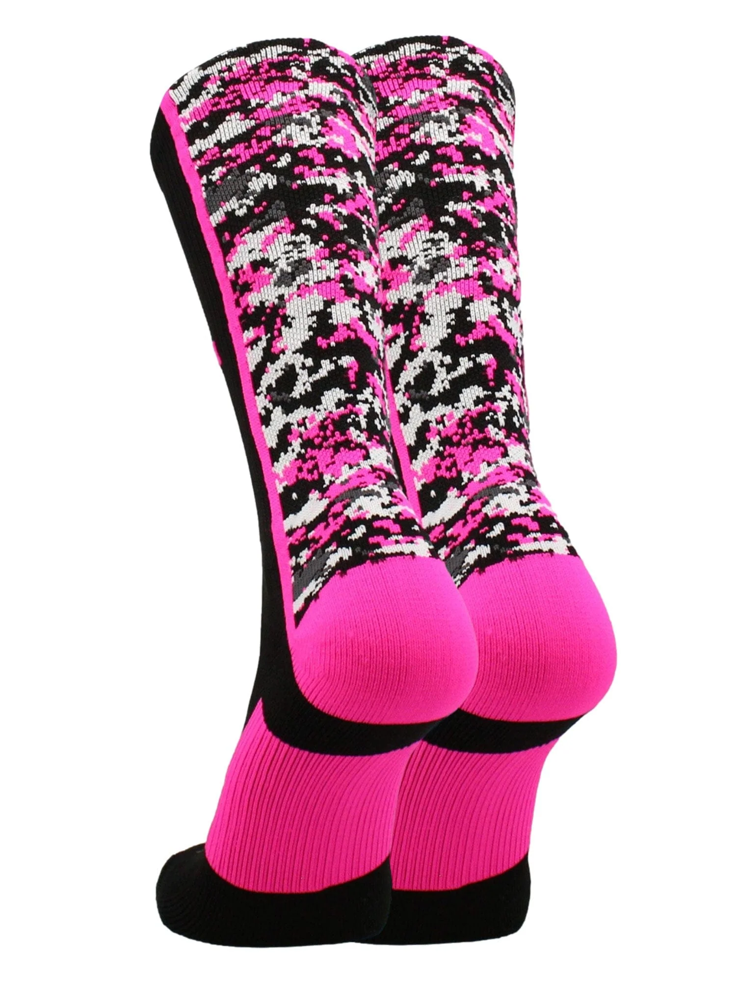 Pink Awarness Sports Socks Digital Camo Crew - Image 2
