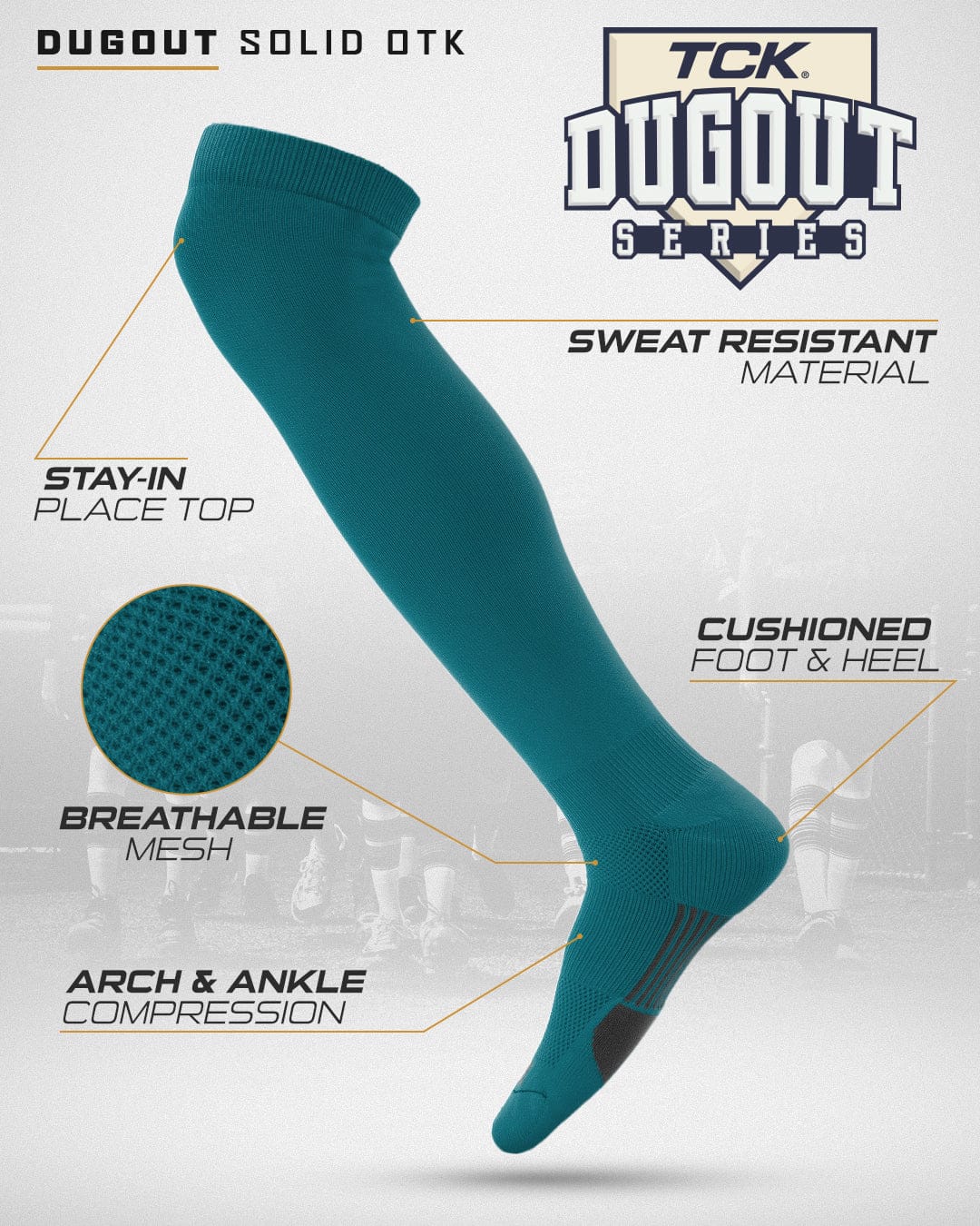 Dugout Over the Knee Baseball Socks | Elite Athletic Sock - Image 26