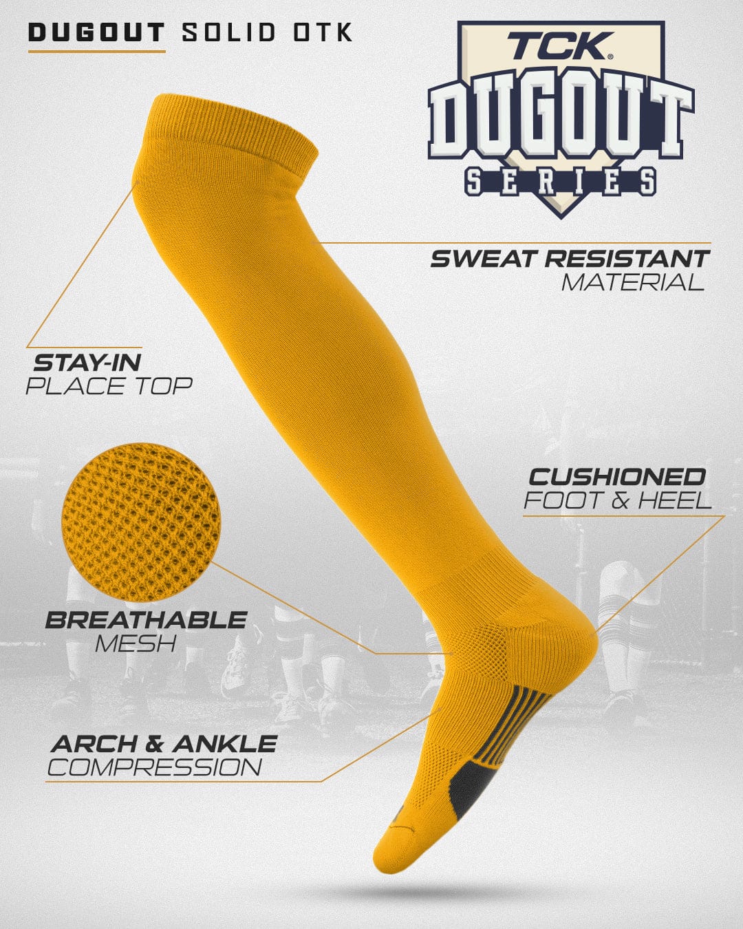 Dugout Over the Knee Baseball Socks | Elite Athletic Sock - Image 29