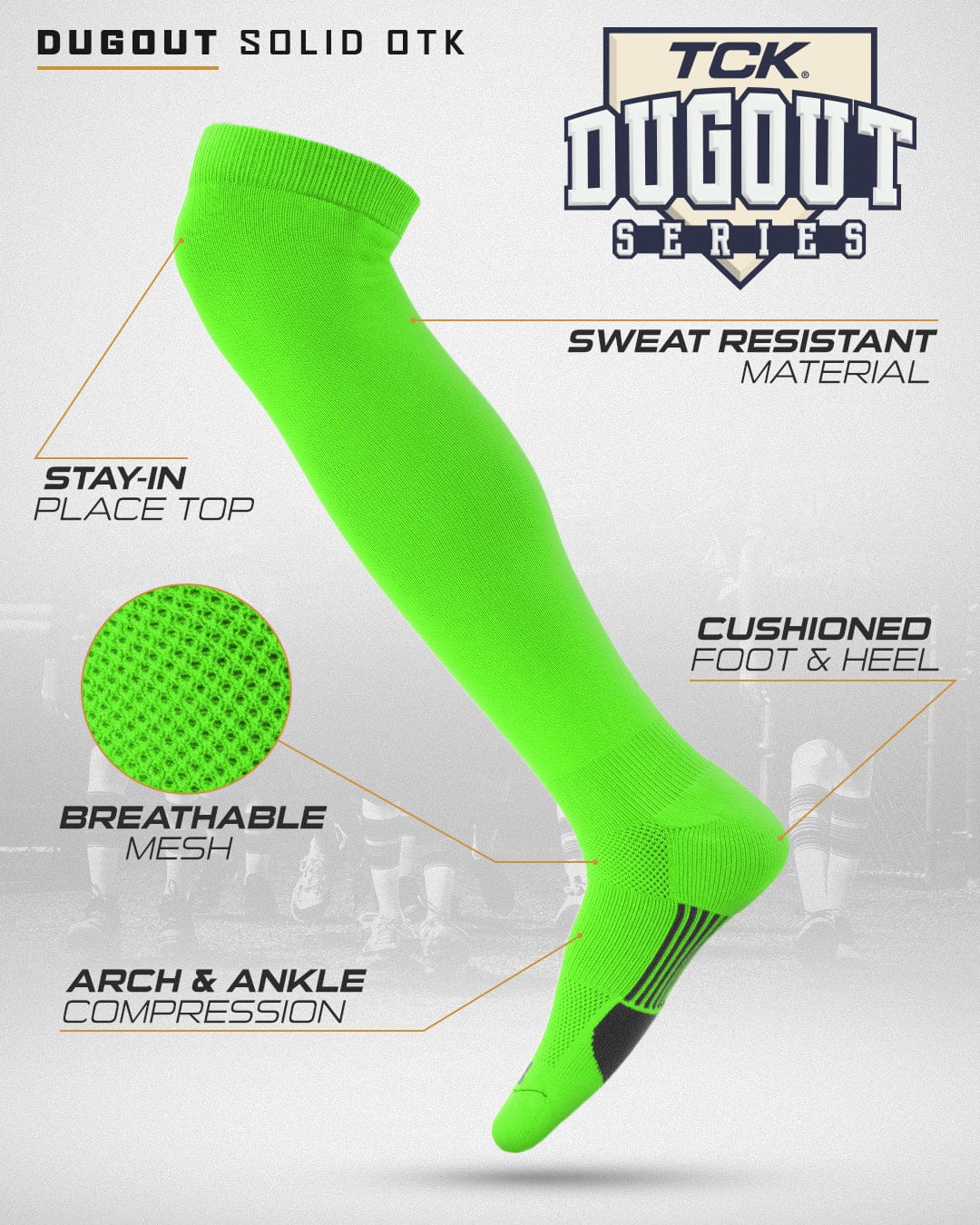 Dugout Over the Knee Baseball Socks | Elite Athletic Sock - Image 34