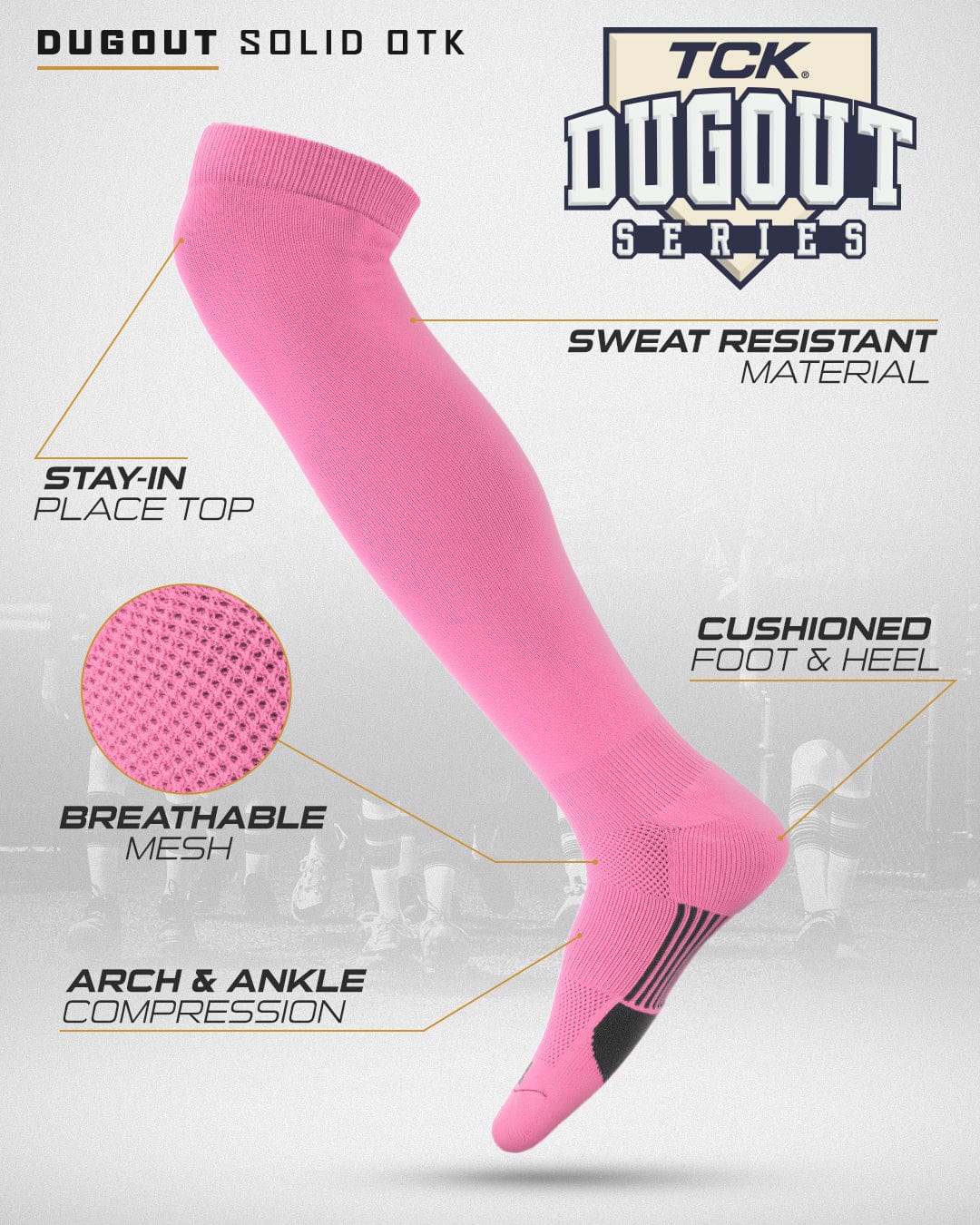 Dugout Over the Knee Baseball Socks | Elite Athletic Sock - Image 52
