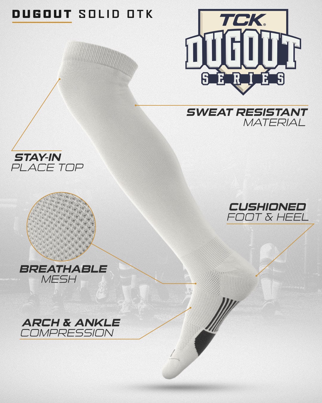 Dugout Over the Knee Baseball Socks | Elite Athletic Sock - Image 64