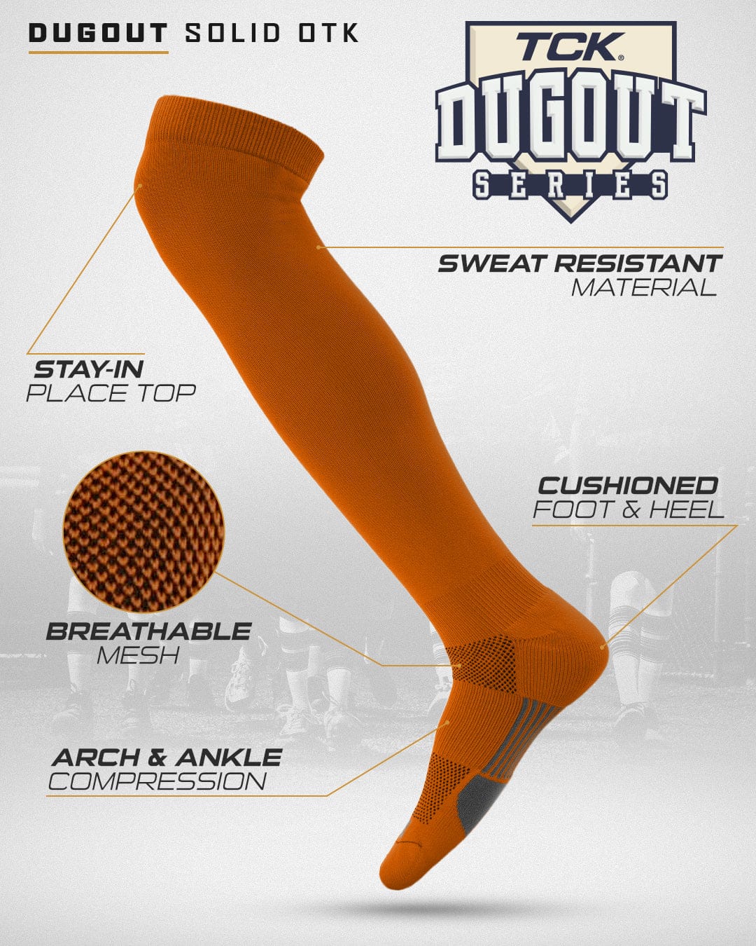 Dugout Over the Knee Baseball Socks | Elite Athletic Sock - Image 67