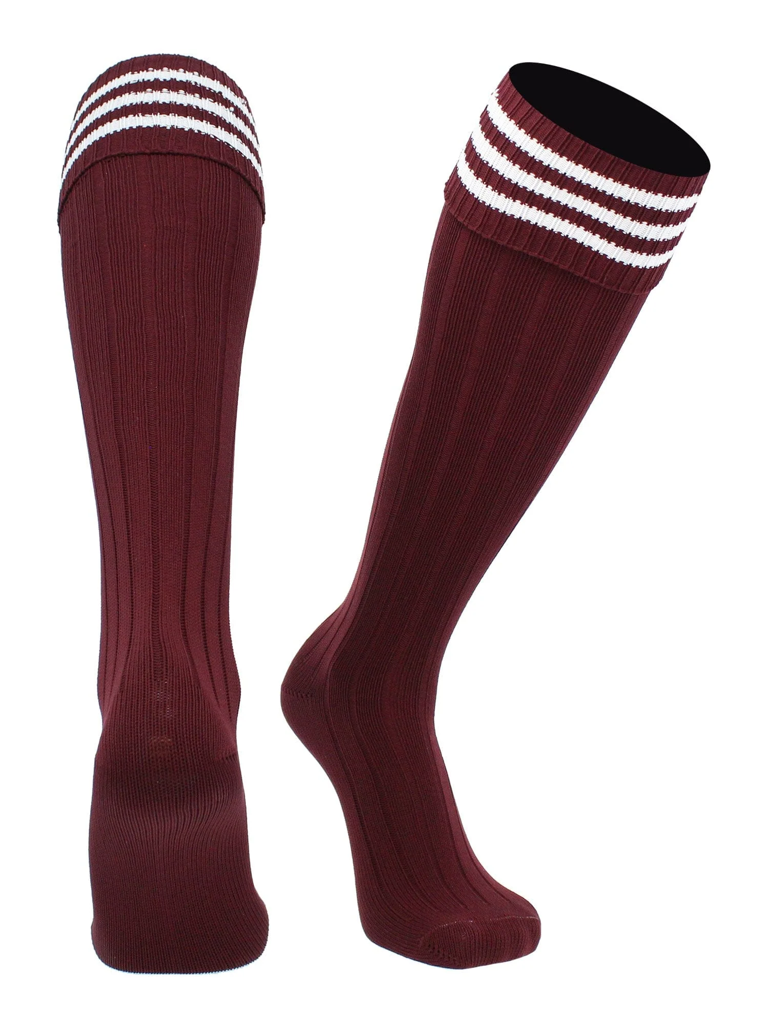 European Striped Soccer Socks Fold Down Top - Image 15
