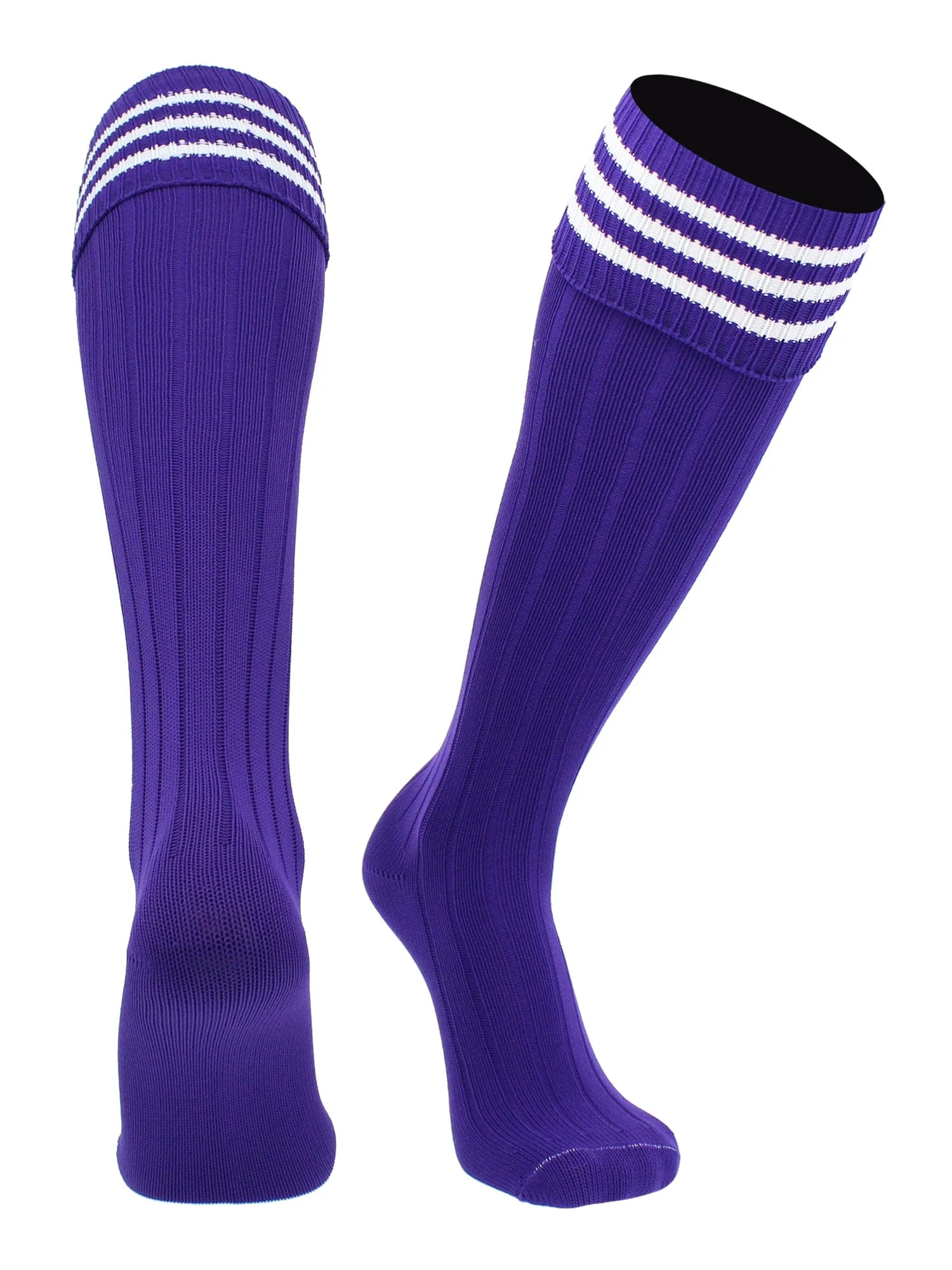 European Striped Soccer Socks Fold Down Top - Image 18
