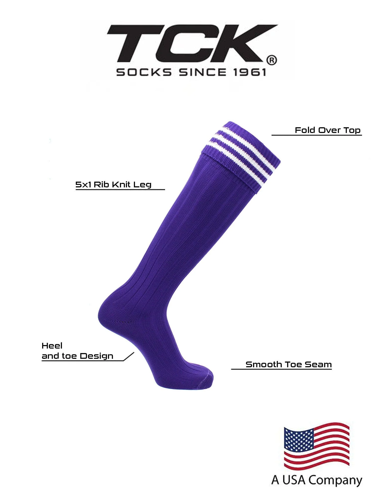European Striped Soccer Socks Fold Down Top - Image 3