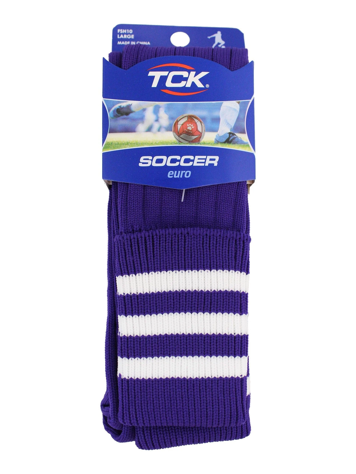 European Striped Soccer Socks Fold Down Top - Image 4
