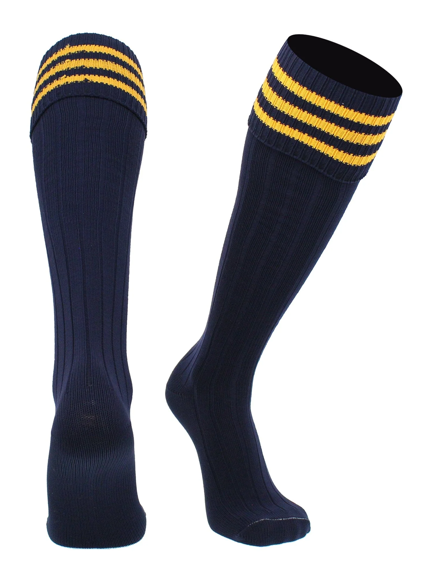 European Striped Soccer Socks Fold Down Top - Image 7