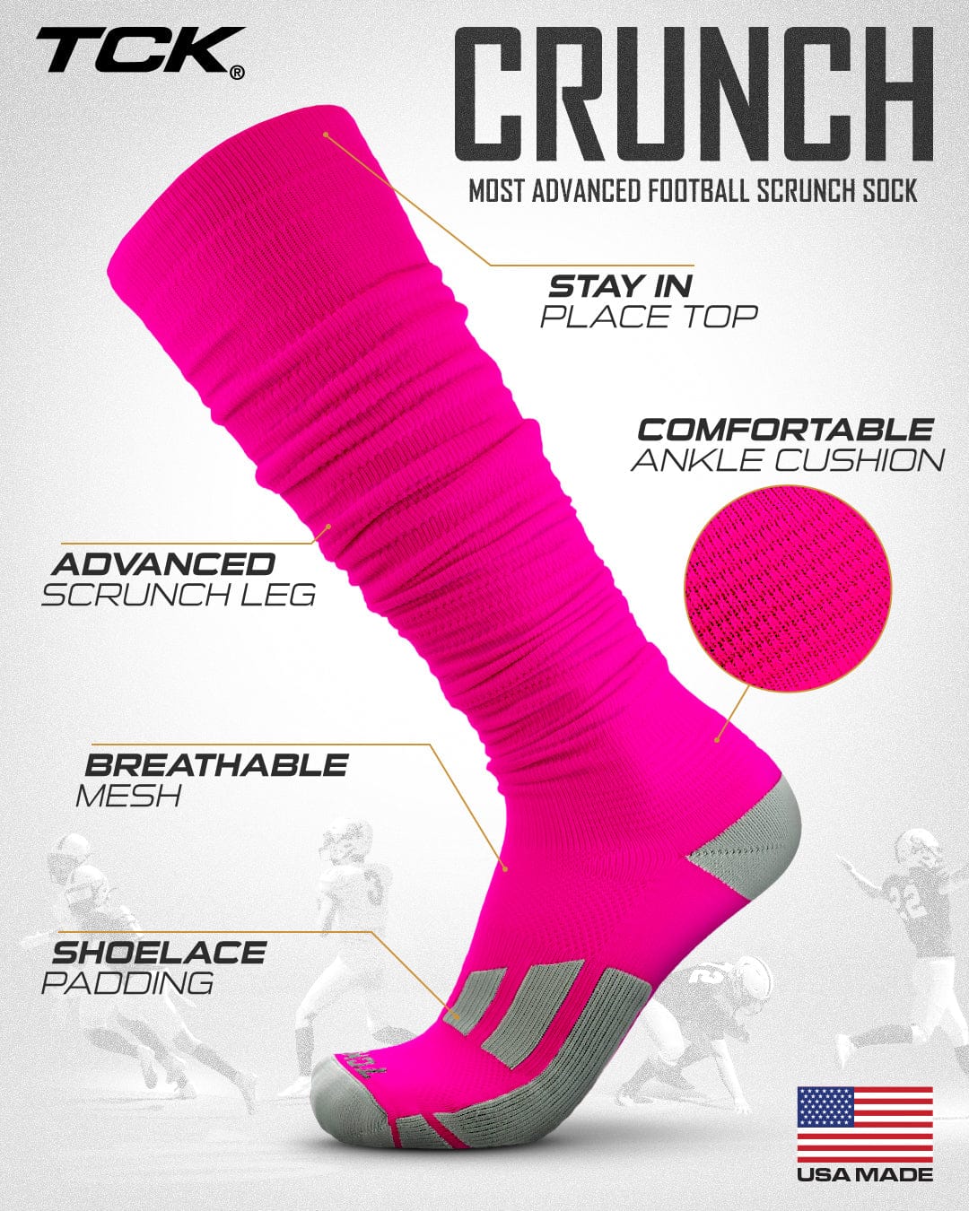 Football Scrunch Socks For Men and Boys - Image 13