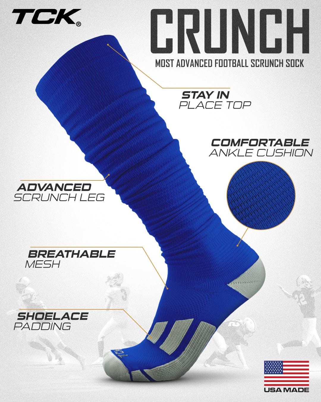 Football Scrunch Socks For Men and Boys - Image 9