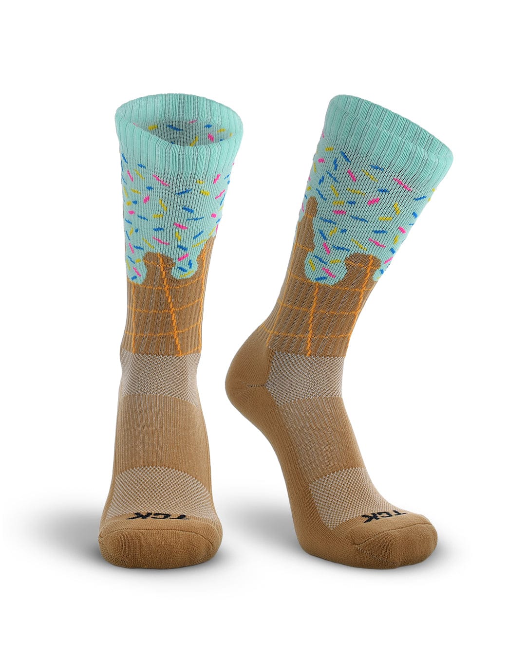 Icy Mint Freeze Ice Cream Cone Crew Socks
