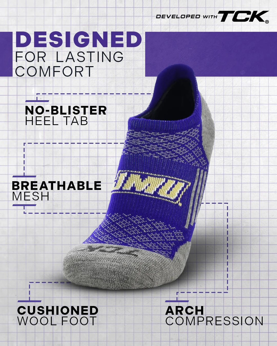 JMU Dukes No Show Tour Socks - Image 2