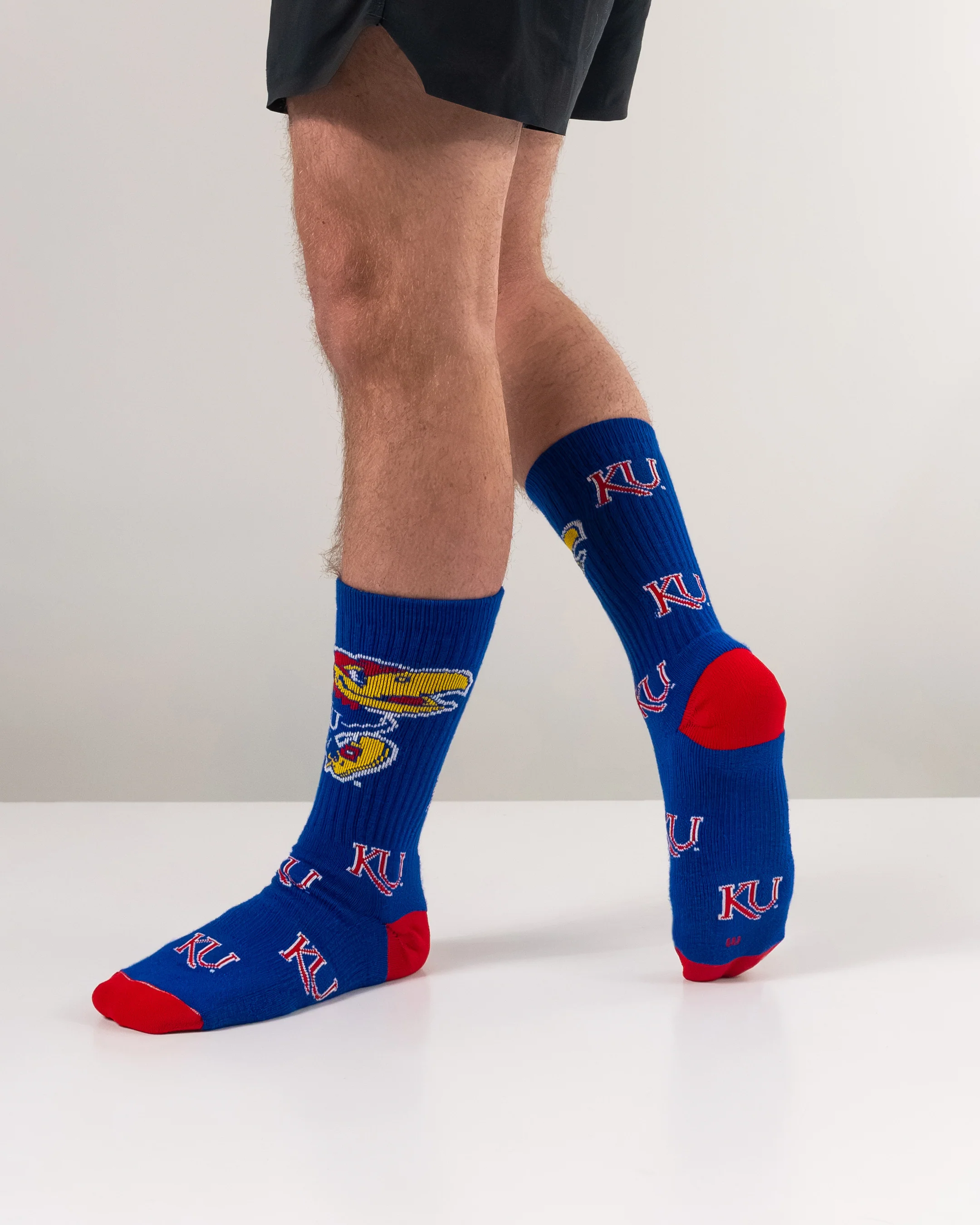 Kansas Jayhawks Mayhem Crew Socks - Image 4