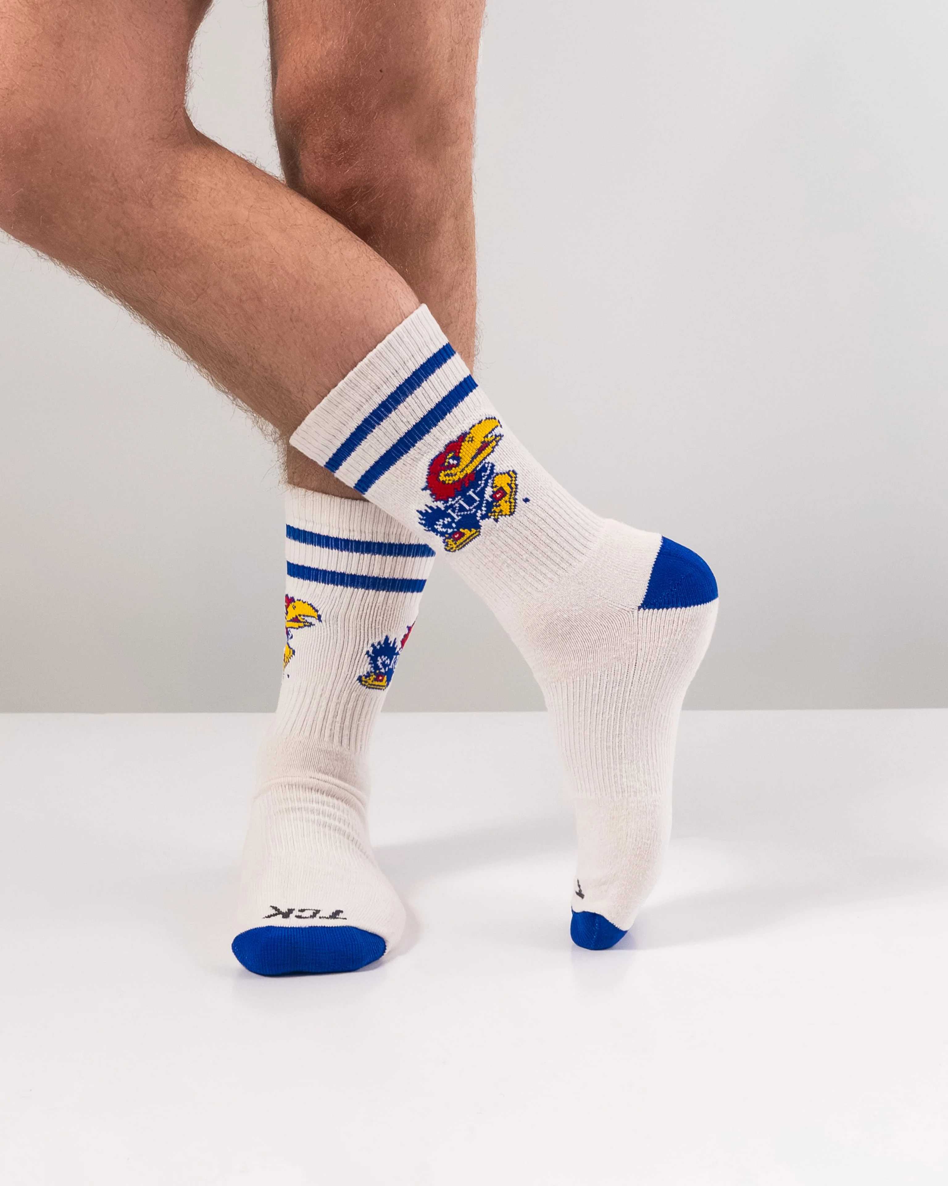Kansas Jayhawks Socks NCAA Socks For Men and Womens Soft Cotton Sock - Image 3
