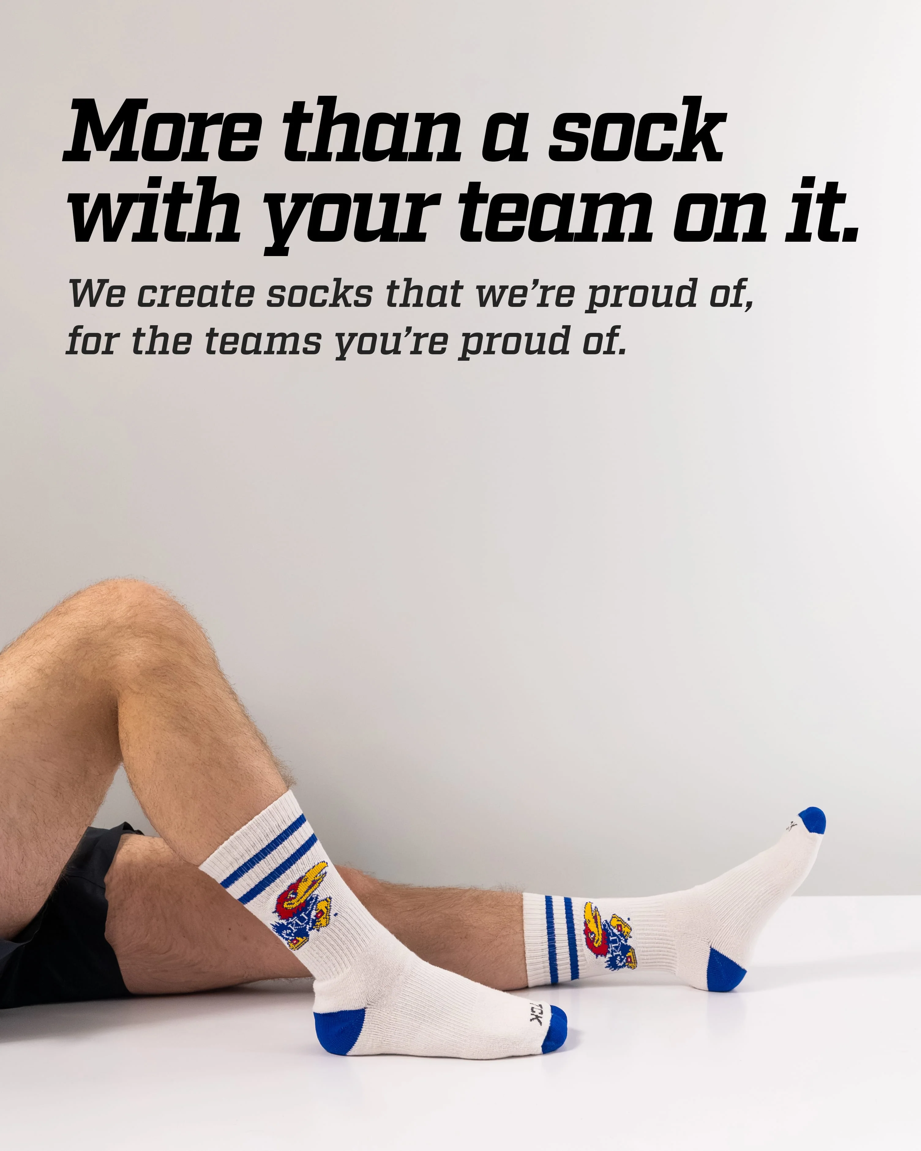Kansas Jayhawks Socks NCAA Socks For Men and Womens Soft Cotton Sock - Image 4