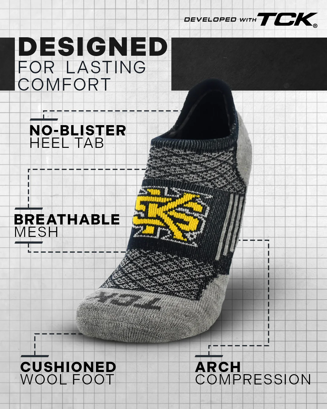 Kennesaw St. Owls No Show Tour Socks - Image 2