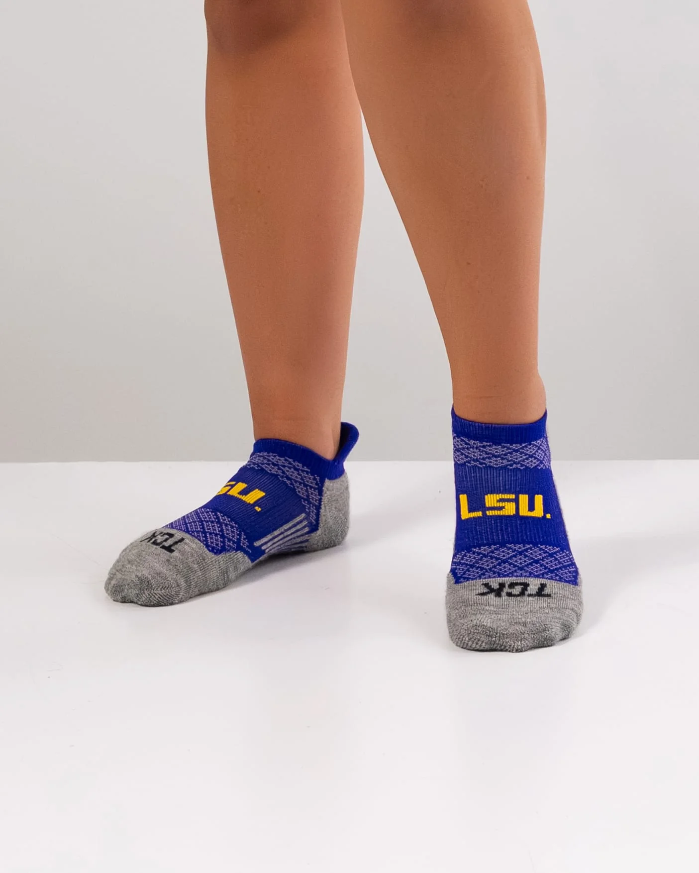 LSU Tigers No Show Tour Socks - Image 4