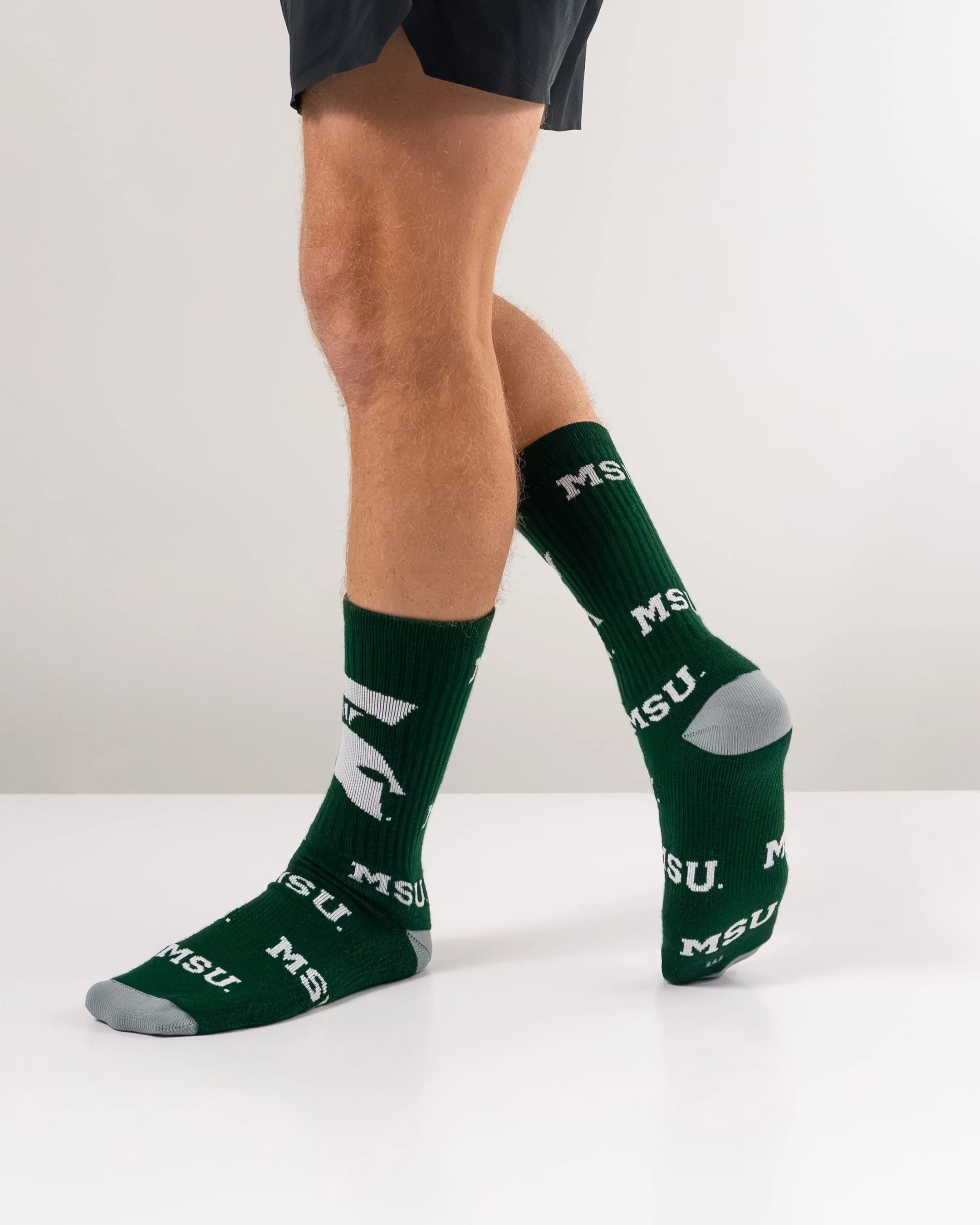 Michigan State Spartans Mayhem Crew Socks - Image 5