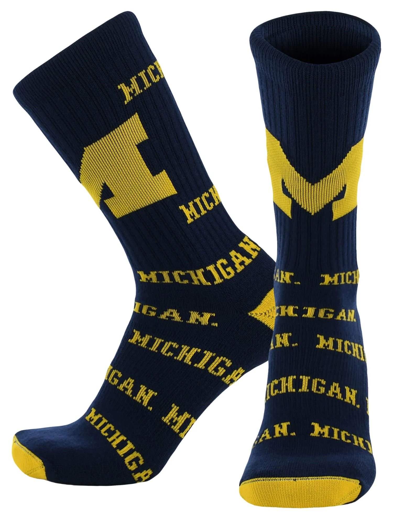 Michigan Wolverines Mayhem Crew Socks