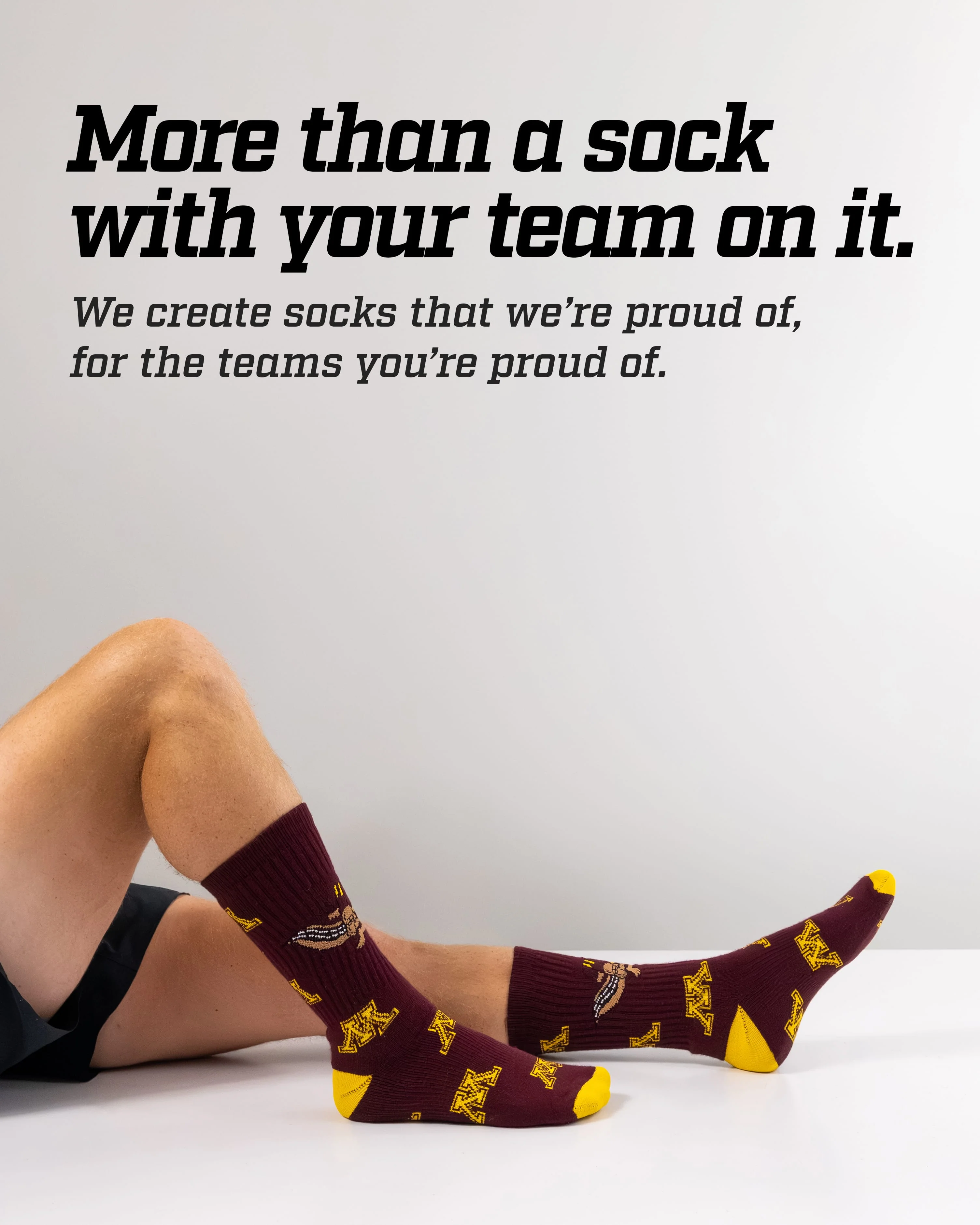 Minnesota Golden Gophers Mayhem Crew Socks - Image 5