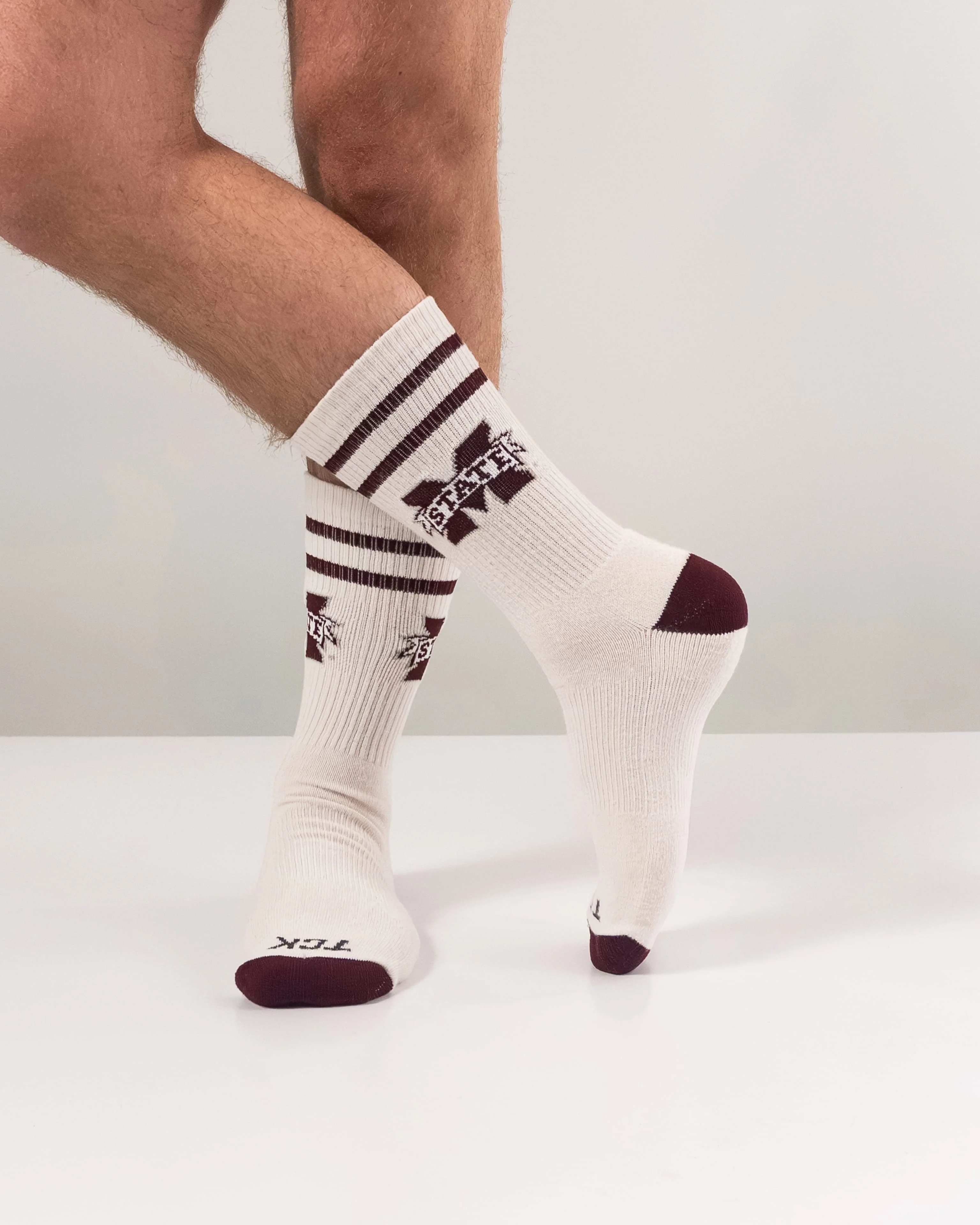Mississippi St. Bulldogs Socks NCAA Socks For Men and Womens Soft Cotton Sock - Image 3