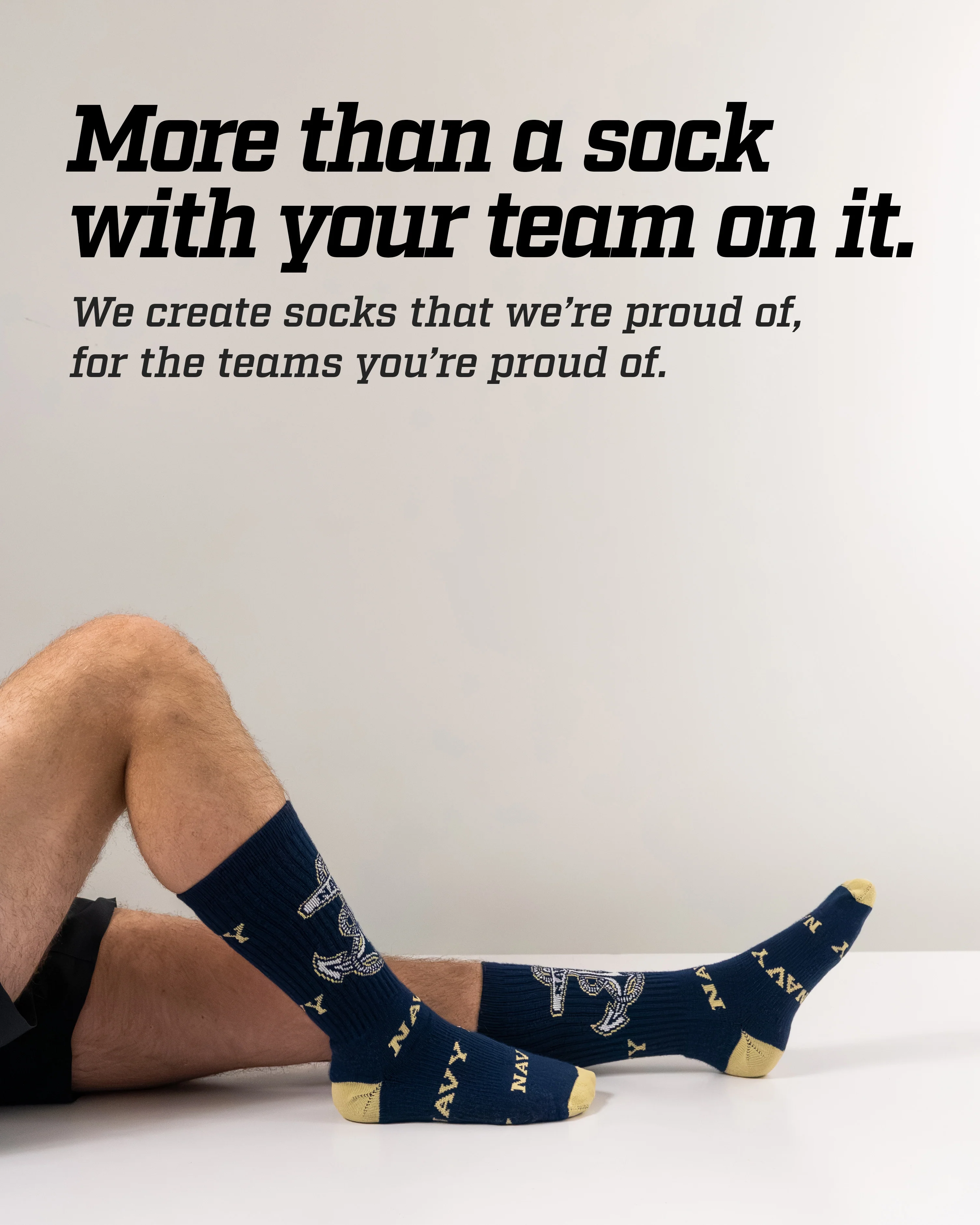 Navy Midshipmen Mayhem Crew Socks - Image 3