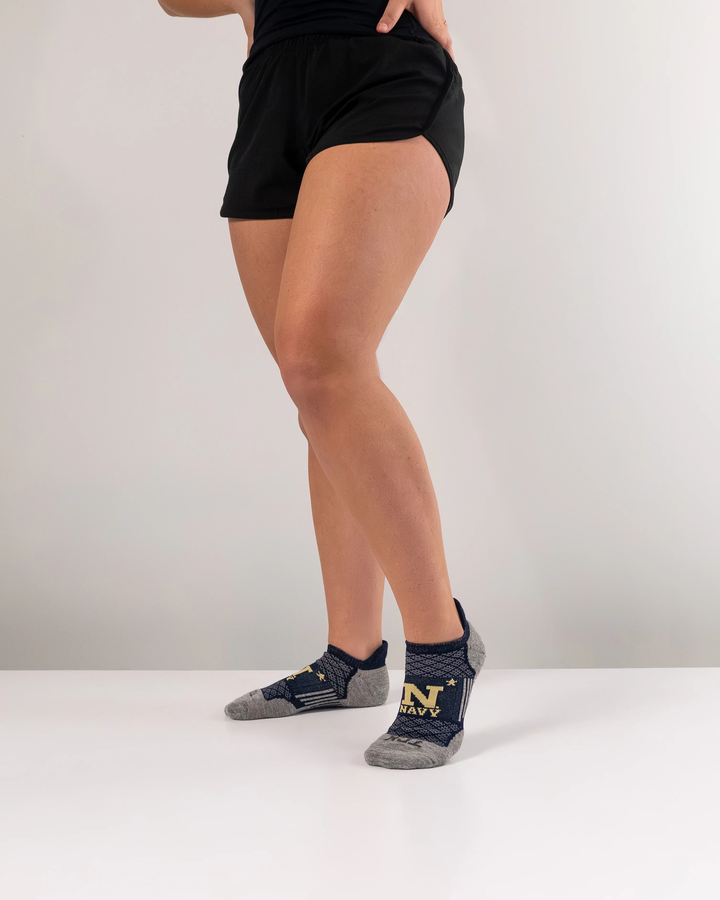 Navy Midshipmen No Show Tour Socks - Image 5