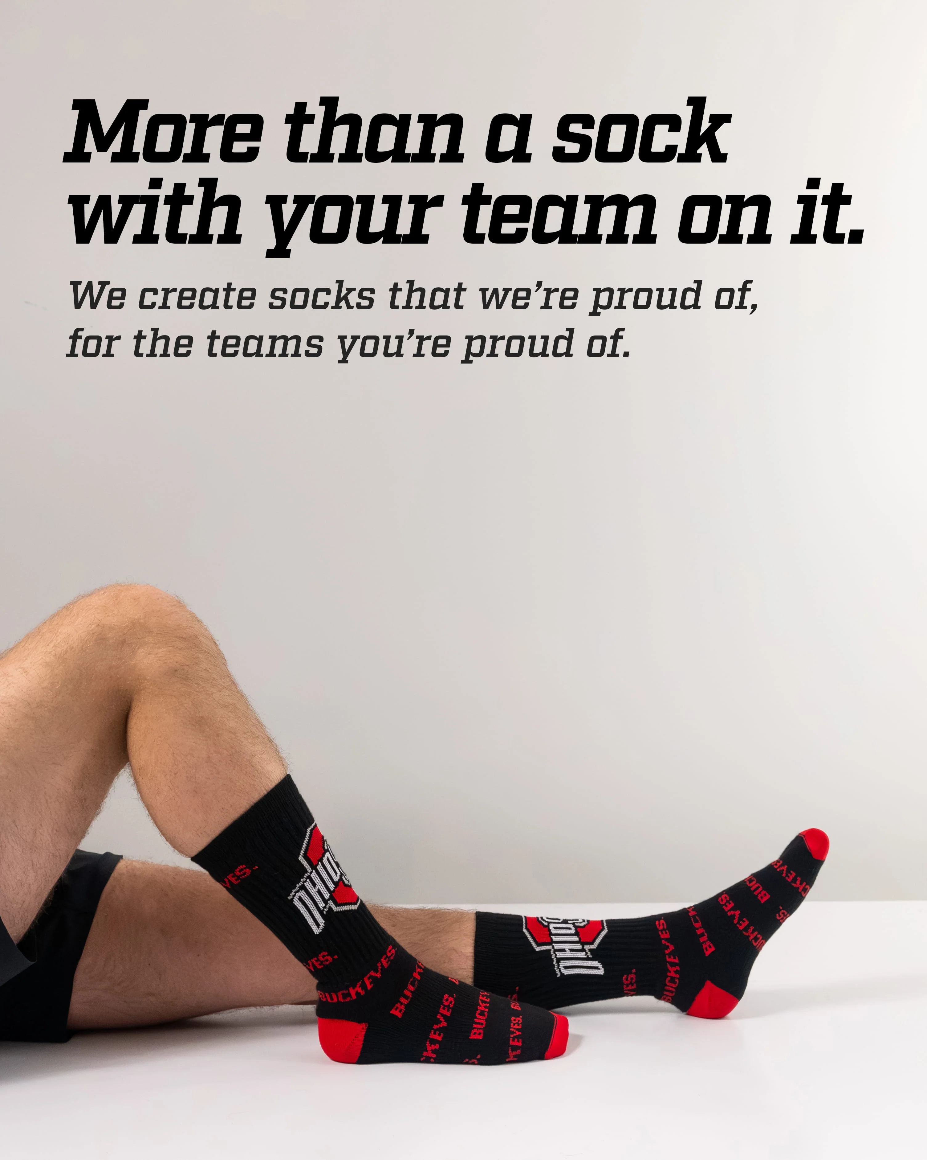 Ohio State Buckeyes Mayhem Crew Socks - Image 3