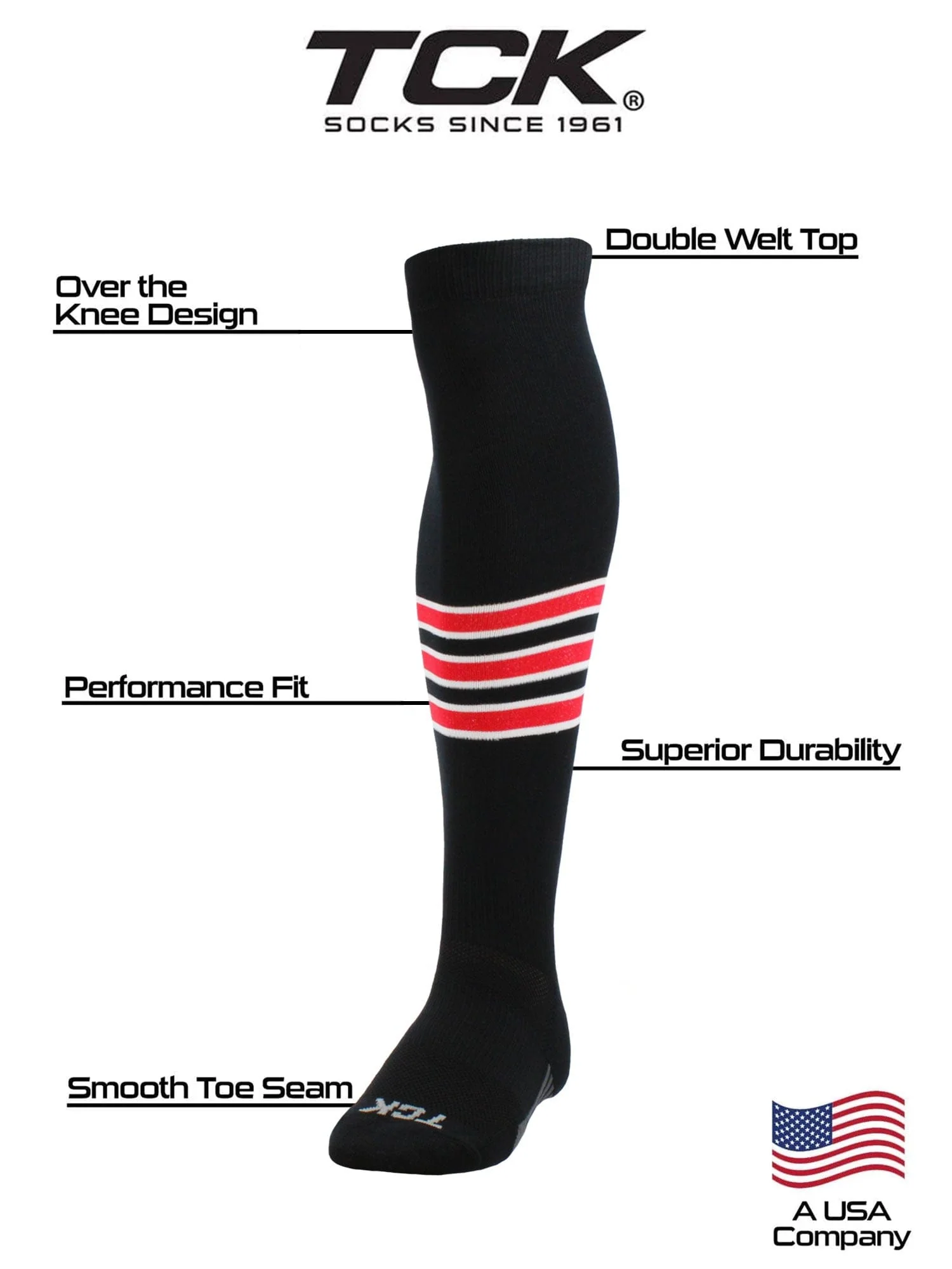 Over the Knee Baseball Socks Pattern D - Image 3