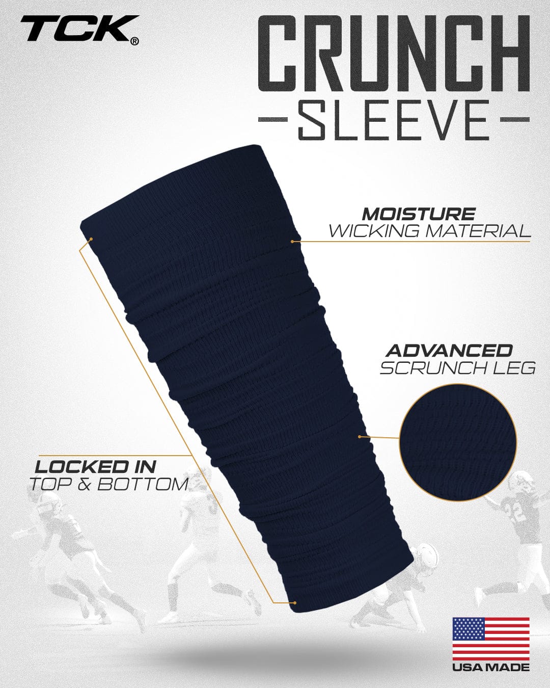 Pre Scrunched Football Leg Sleeves For Men and Boys - Image 15
