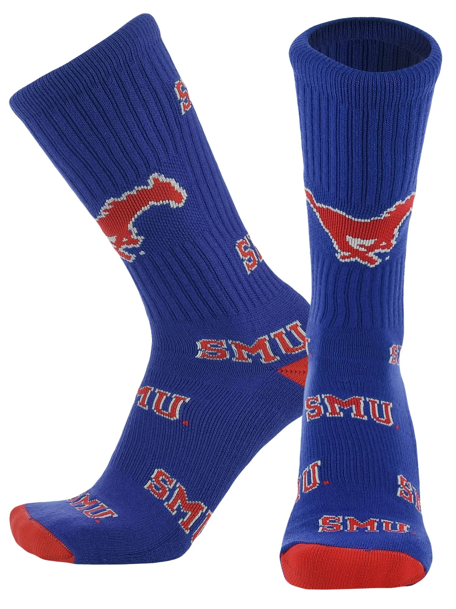 SMU Mustangs Mayhem Crew Socks