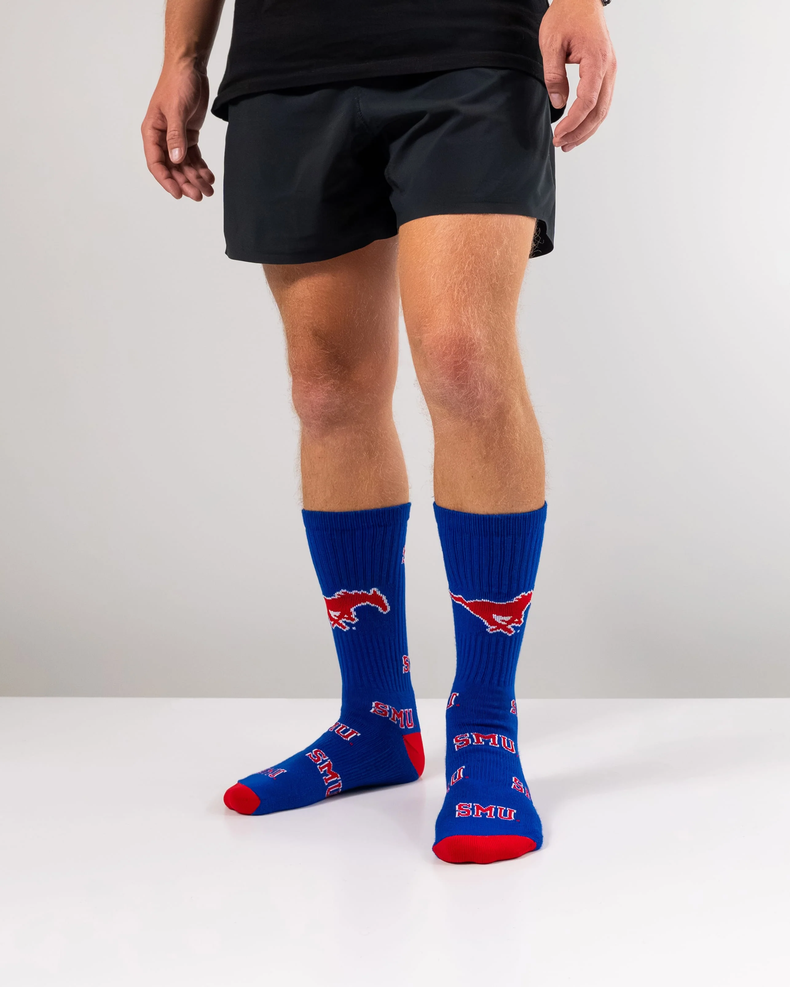 SMU Mustangs Mayhem Crew Socks - Image 4