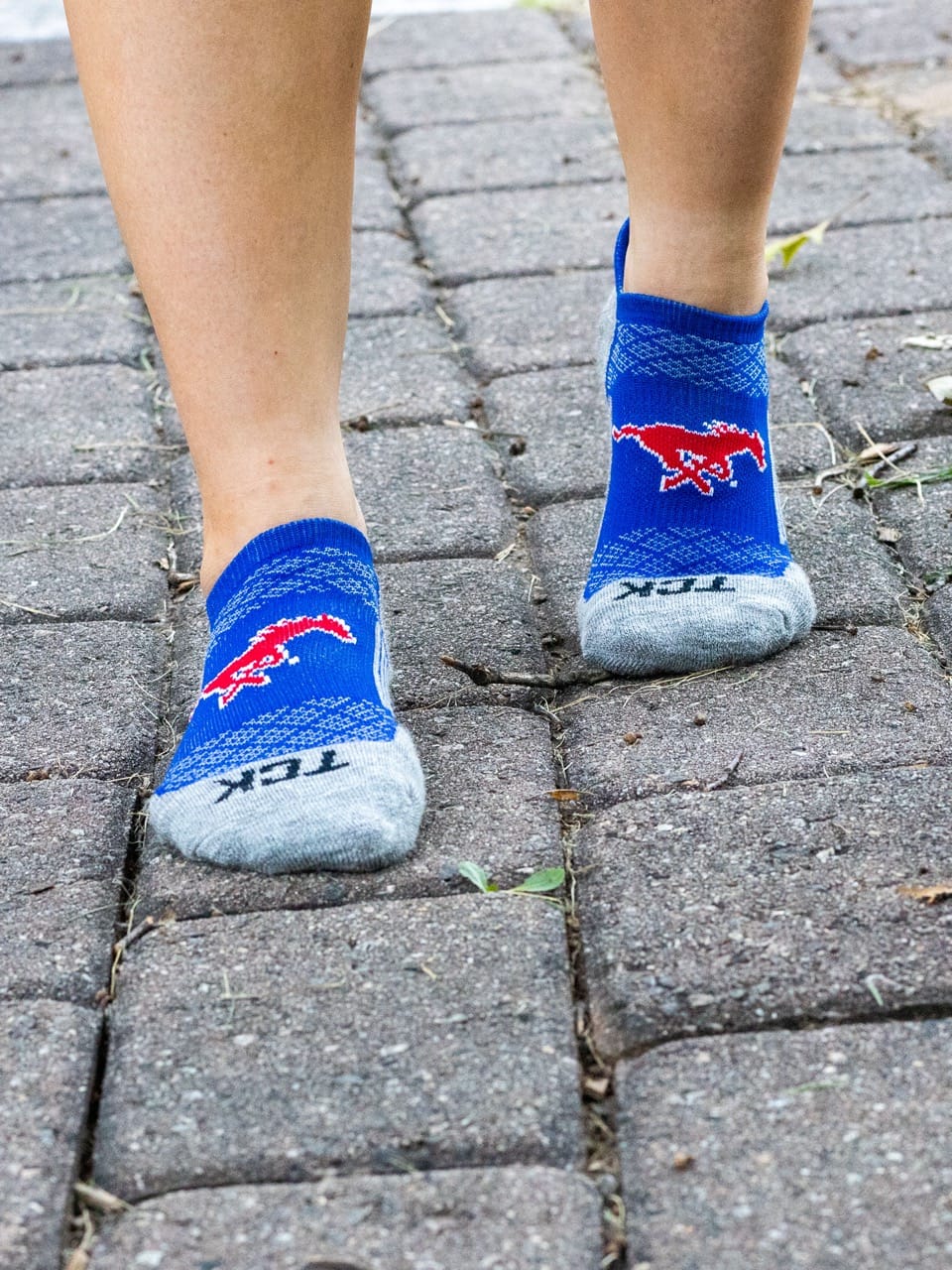 SMU Mustangs No Show Tour Socks - Image 6