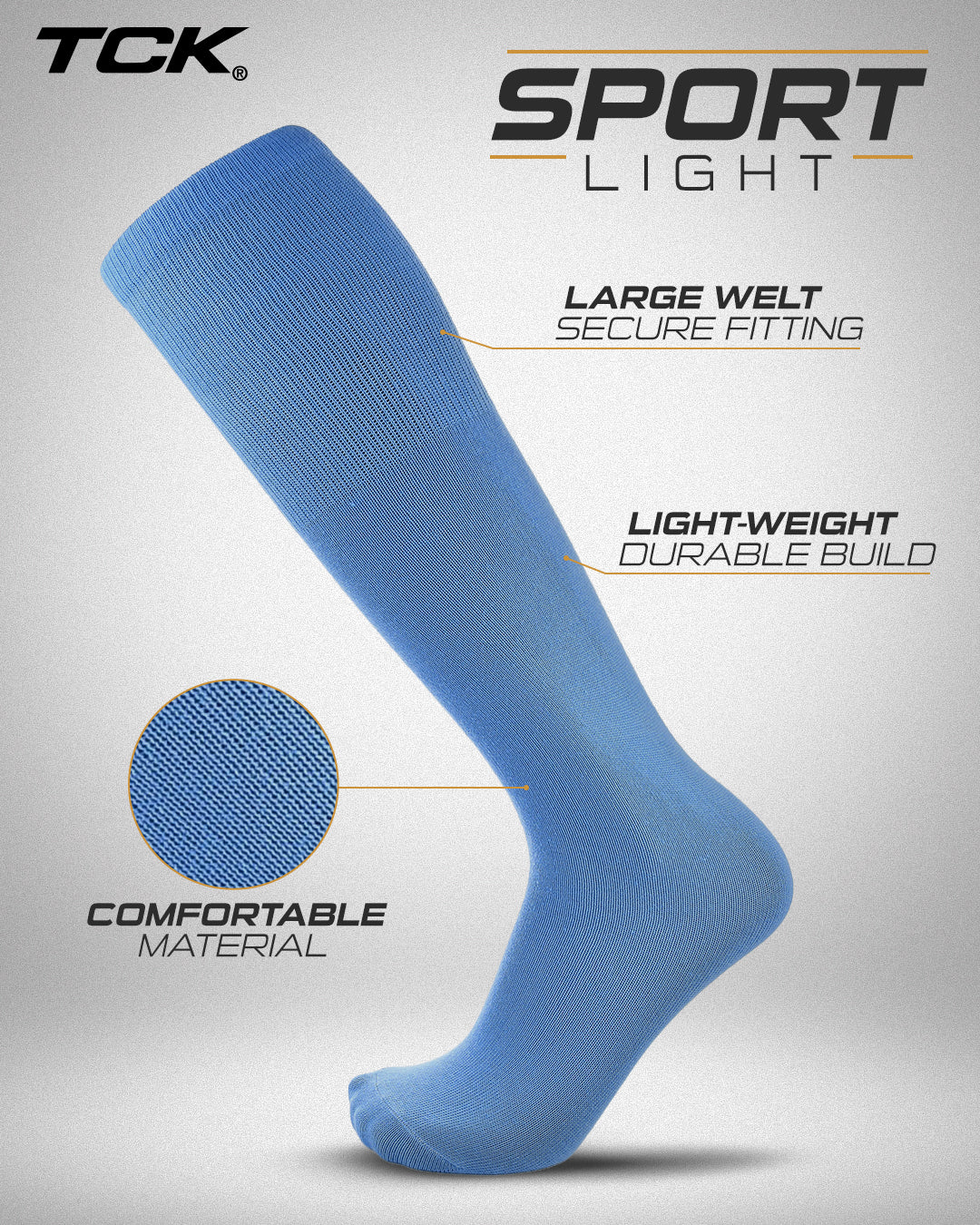 TCK Sport Light - Breathable Team Athletic Tube Socks - Image 2