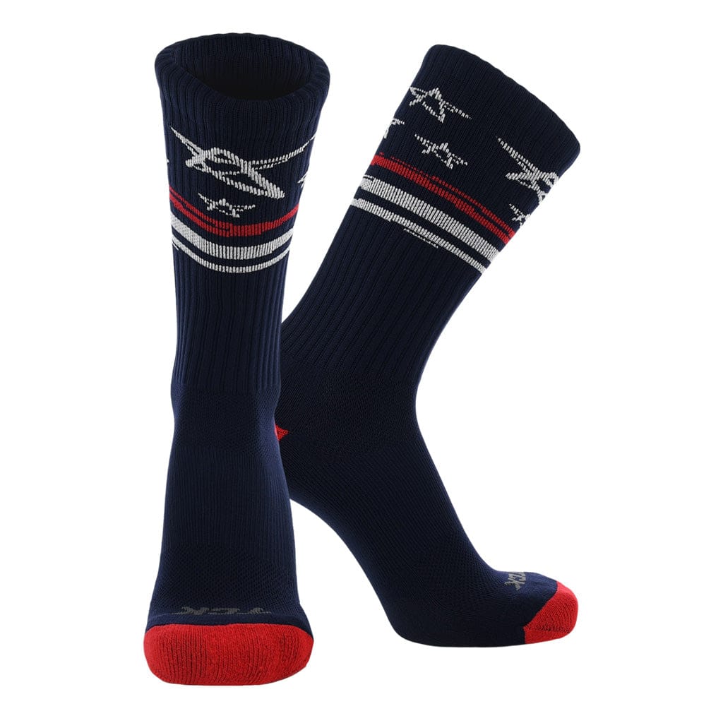 Star Spangled Scribble Hand Drawn Stars Crew Socks
