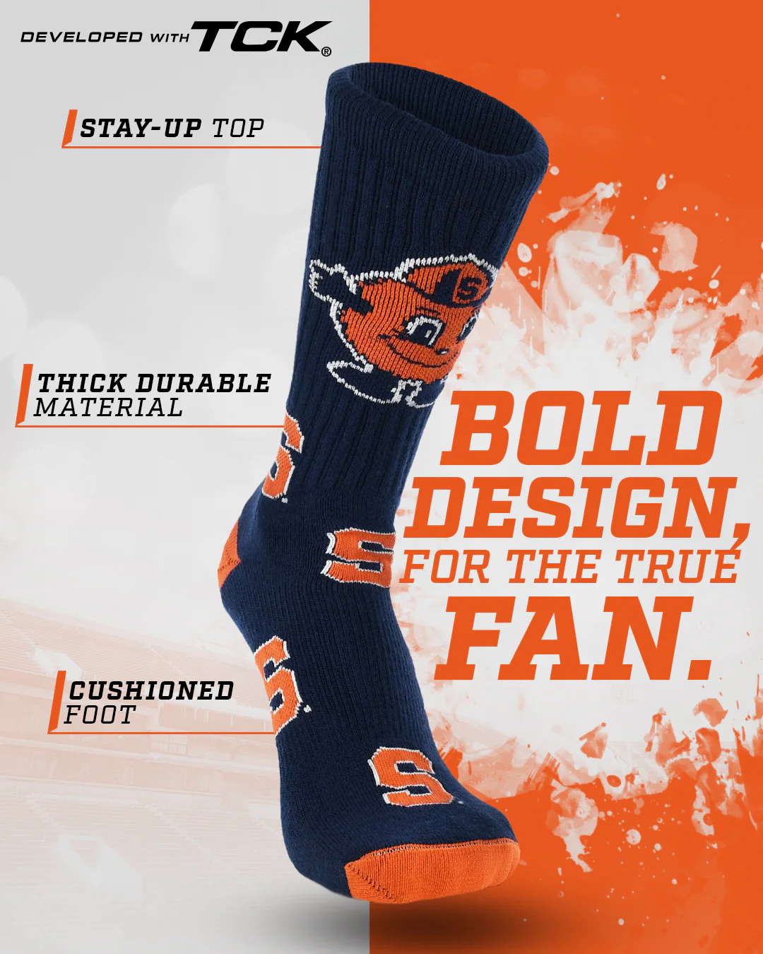 Syracuse Orange Mayhem Crew Socks - Image 2