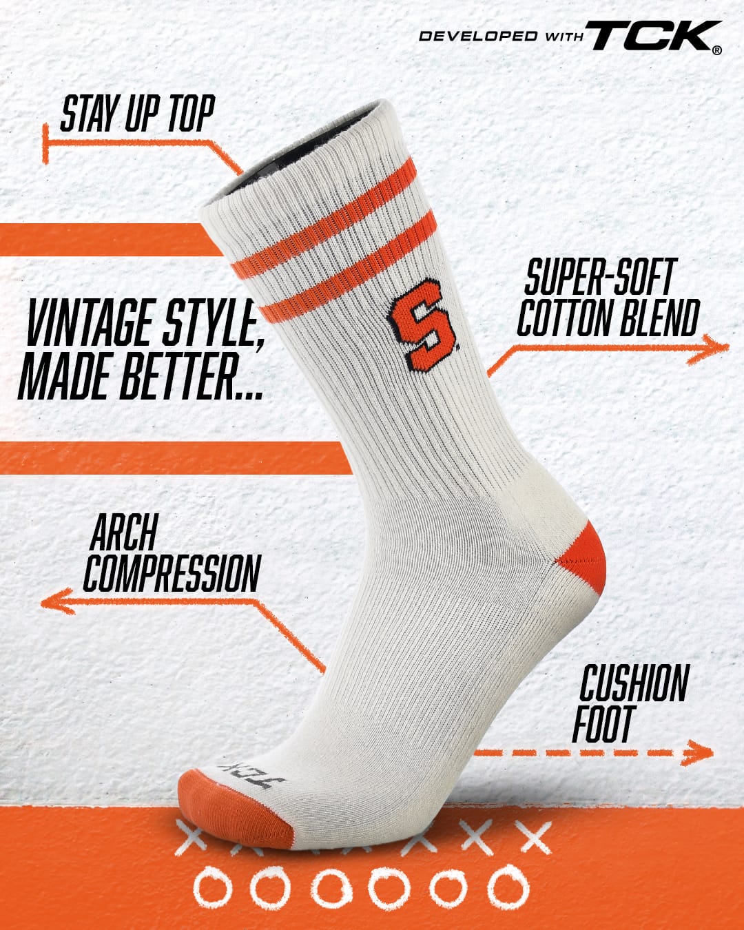 Syracuse Orange Socks NCAA Socks For Men and Womens Soft Cotton Sock - Image 2