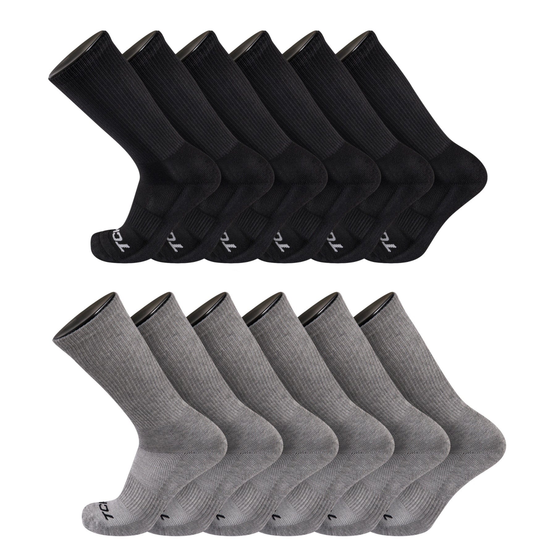 Seamless, Cushioned Crew Socks: Moisture Wicking Work & Sport - Image 11