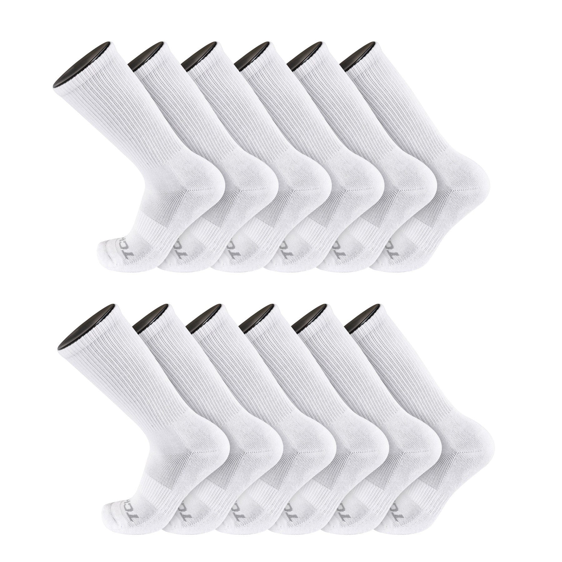 Seamless, Cushioned Crew Socks: Moisture Wicking Work & Sport - Image 13